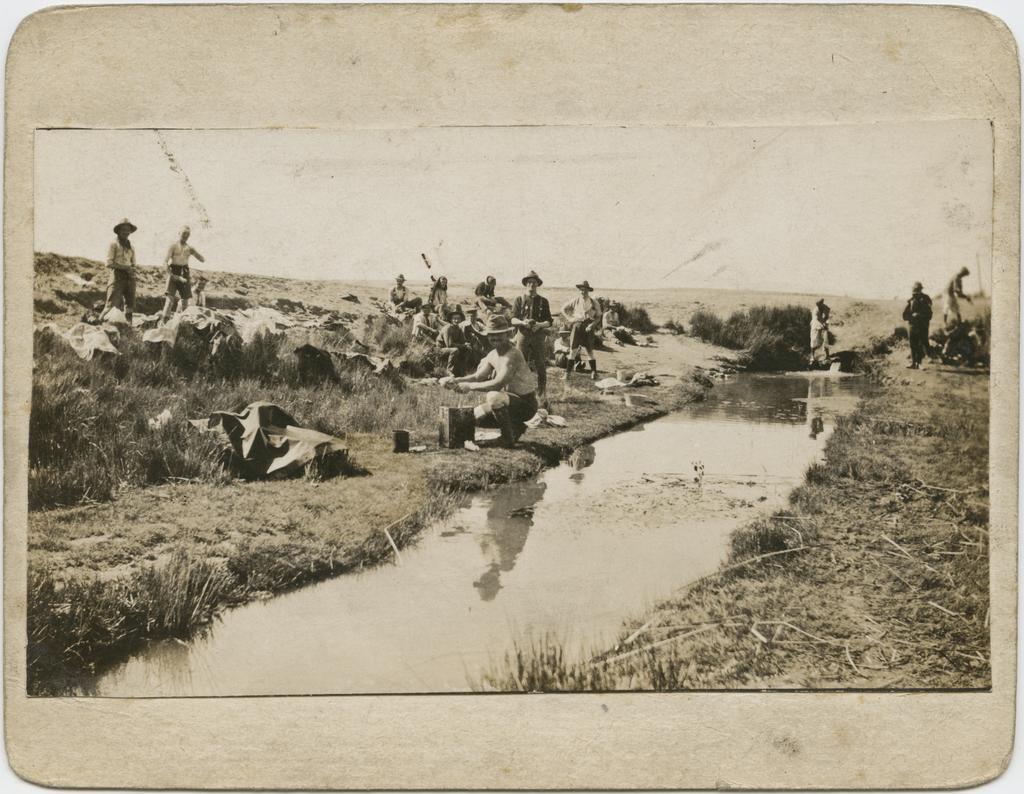 'Washing Day over Sweet-water Canal behind the Camp Ismalia'