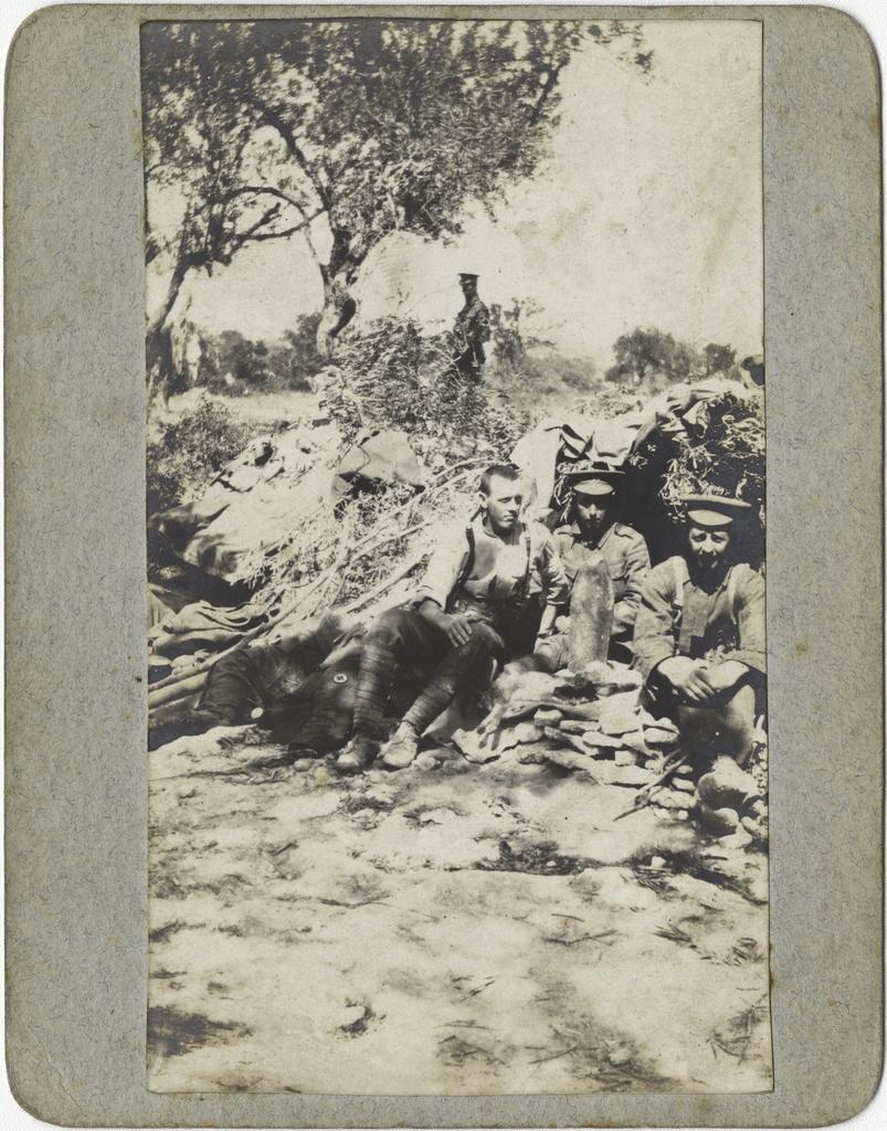 Soldiers at Shell Gully, Cape Helles