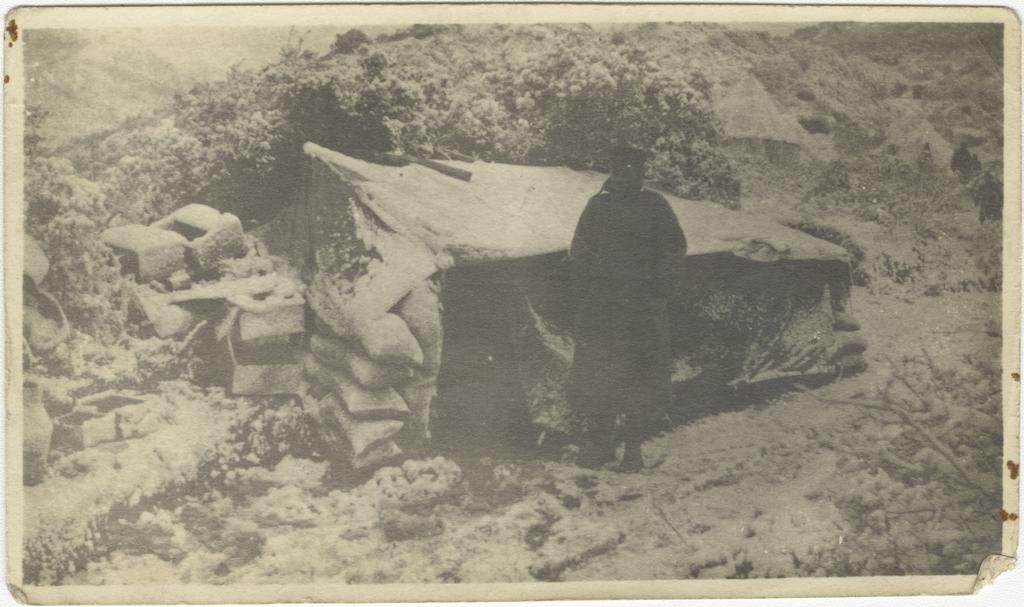 'This is my bivvy under snow. The one that we were shelled out of'