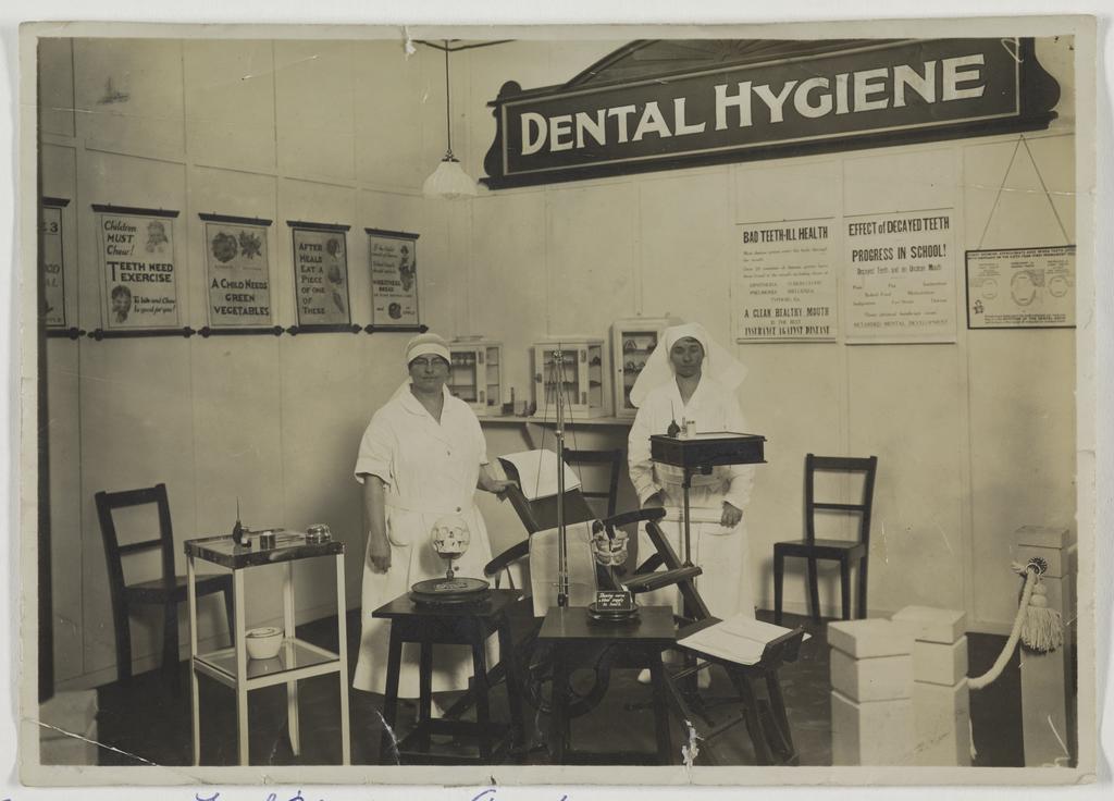 Nurses Falconer and Anderson at the Dunedin segment of the New Zealand and South Seas International Exhibition