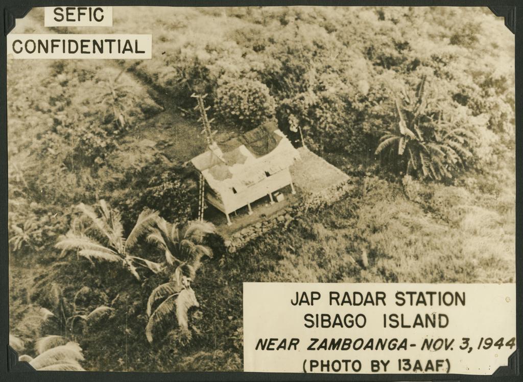 'Jap radar station Sibago Island near Zamboanga'