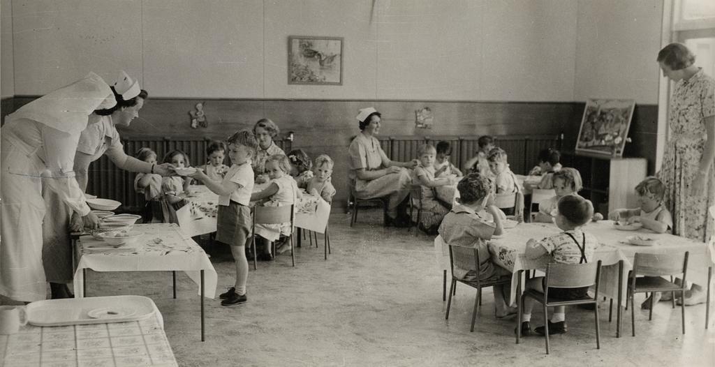 'Serving meals' at the Helen Deem Centre for Pre-School Education