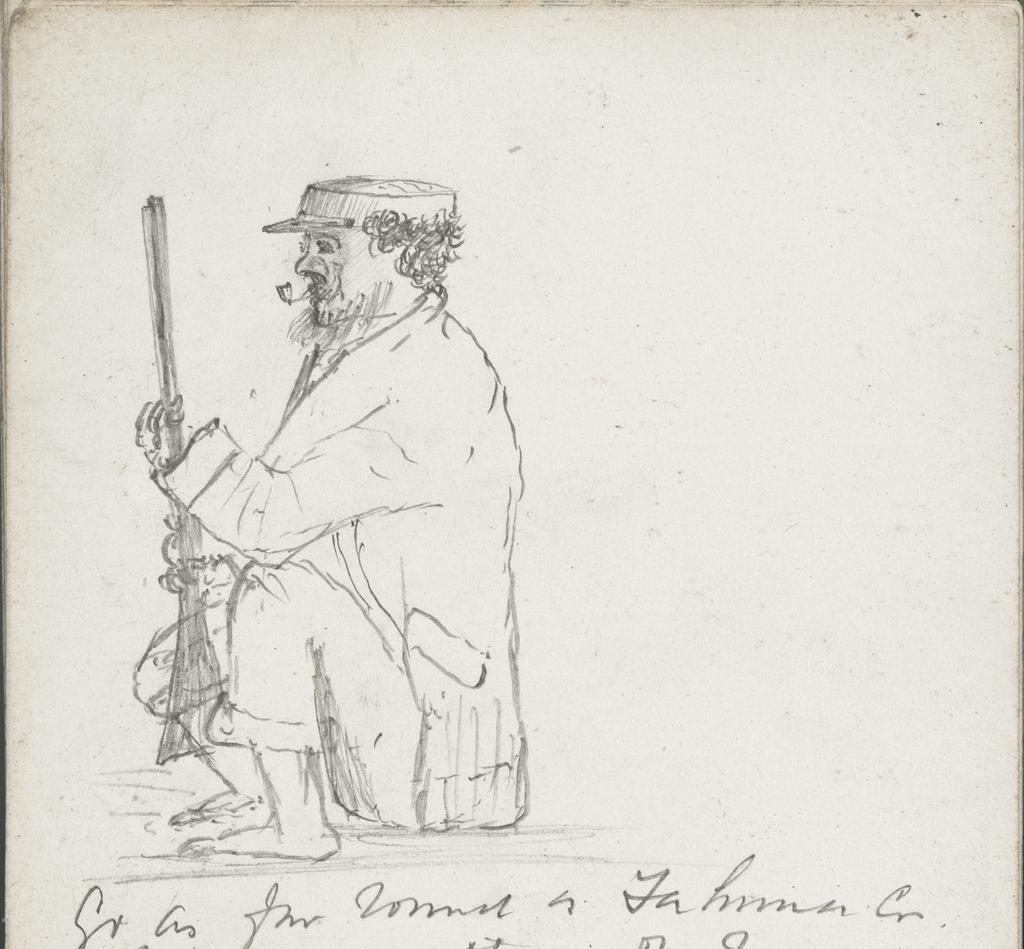 Sketch of Māori guide