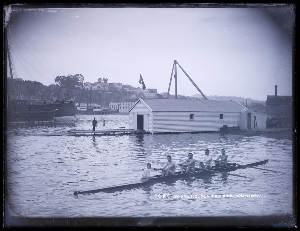 Port Chalmers Rowing Club winners, senior fours, 1896 and 1897