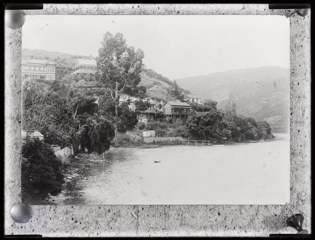 Houses and shore at Lake Logan
