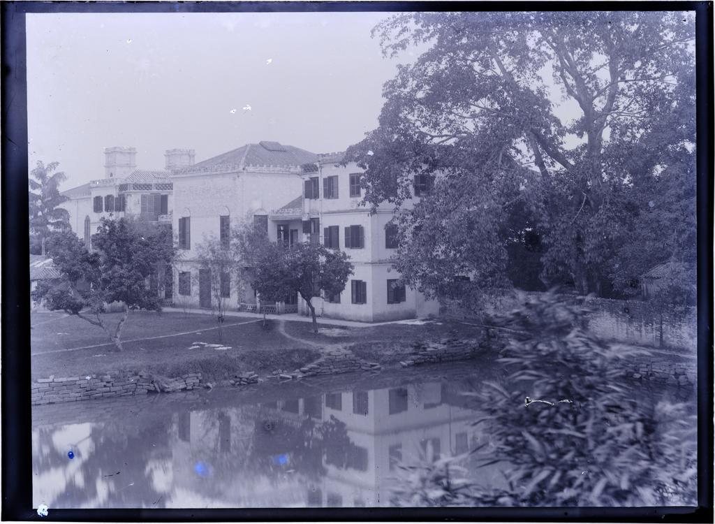 Houses near pond in Canton