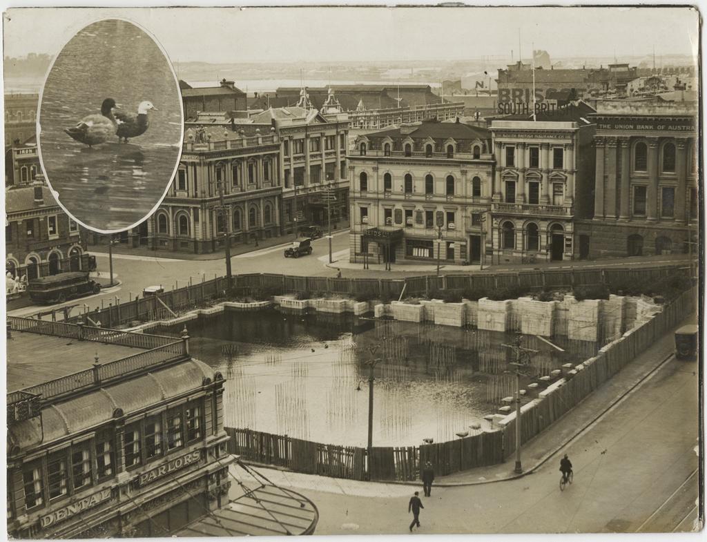 Flooded site of the Dunedin Chief Post Office