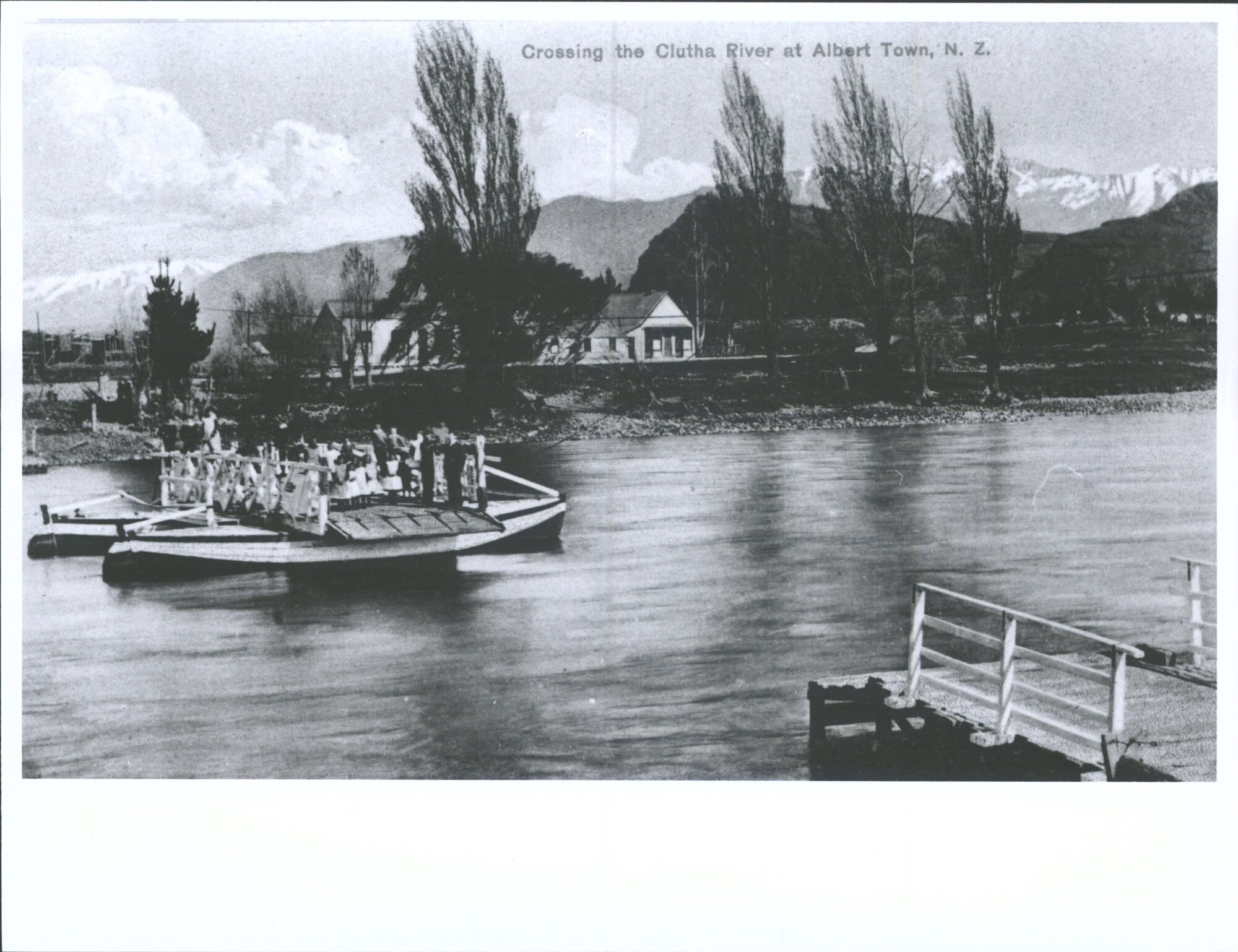 Crossing the Clutha River at Albert Town, N.Z.
