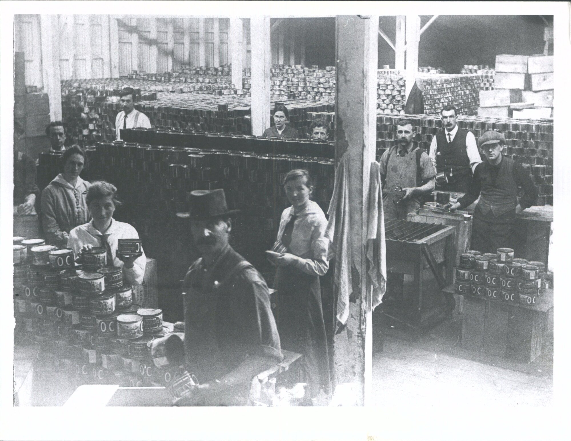 Rabbit canning factory during World War I