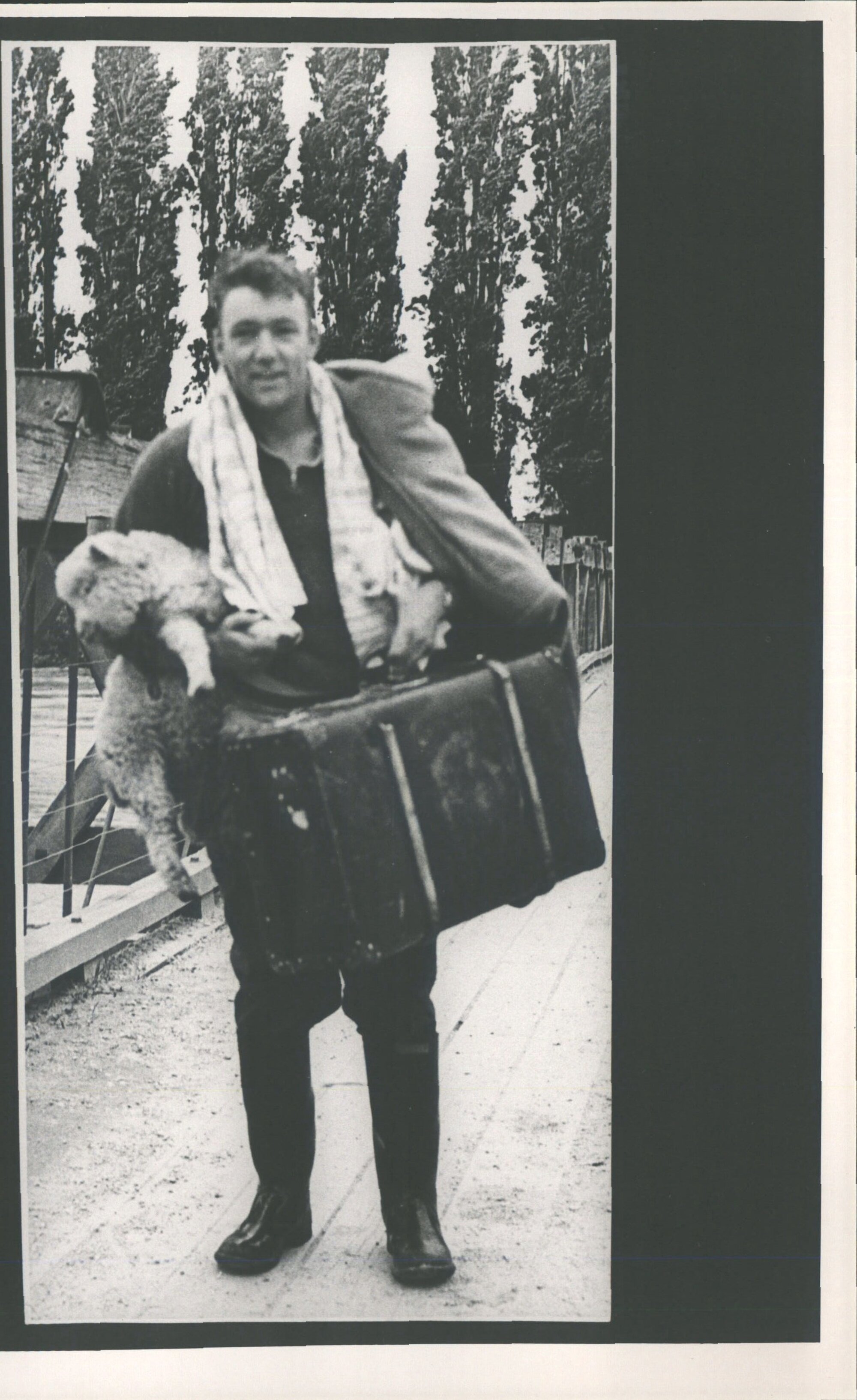 Eddie Thoroughgood, with lamb