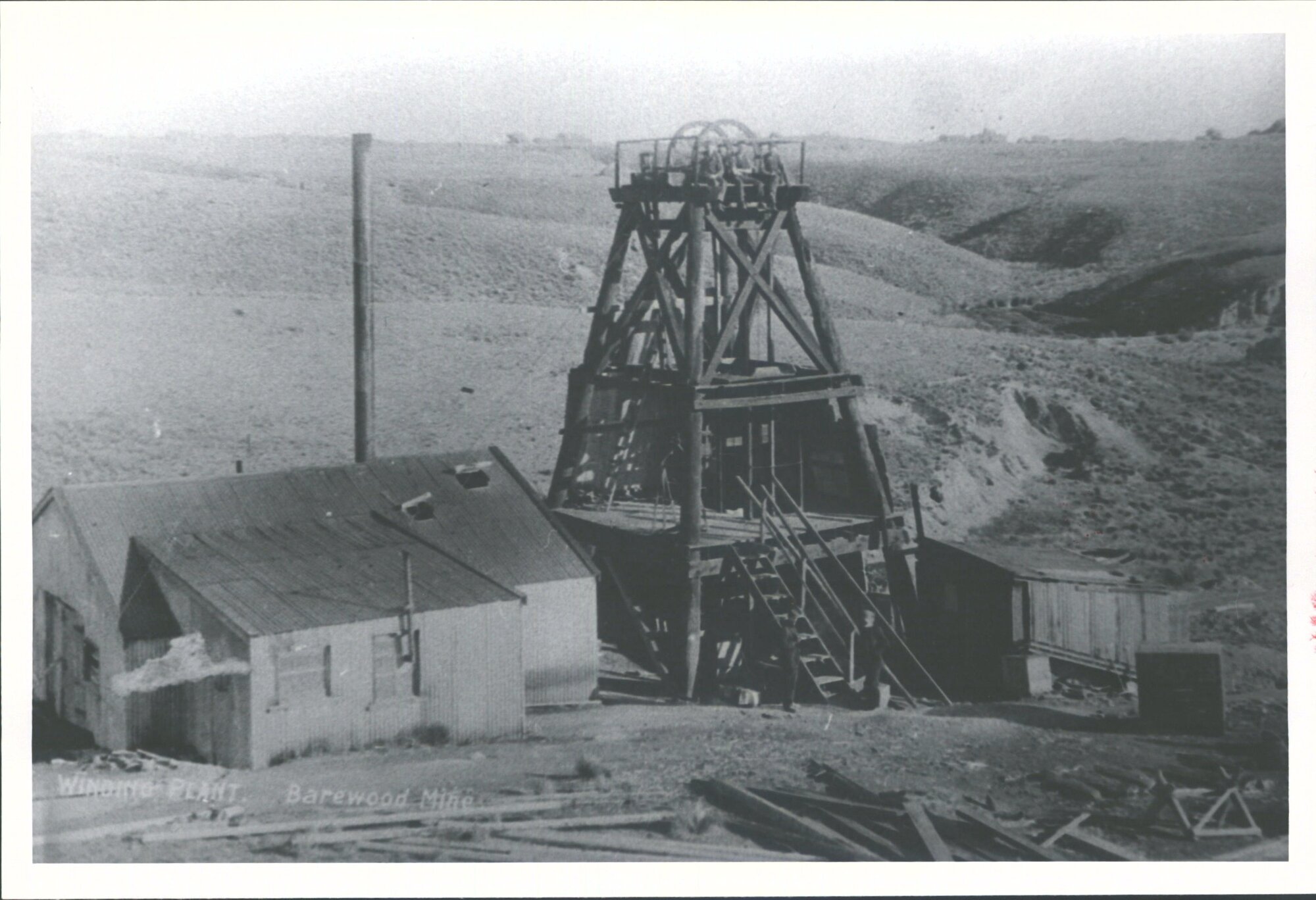 The poppet head showing the new landings &amp; modifications made in 1906, to cater for the introduction of cages