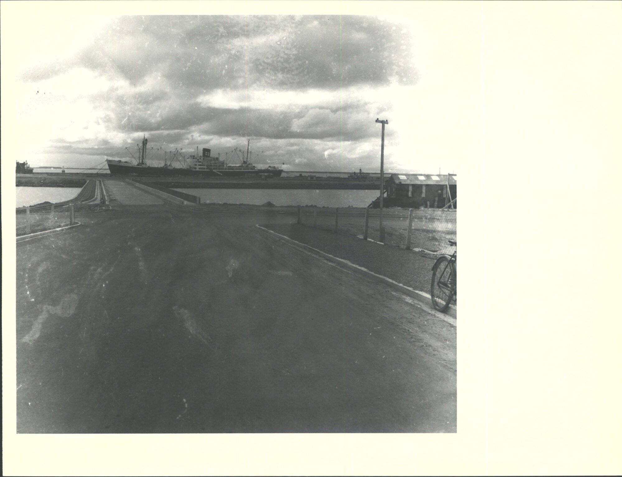 Northumberland. First overseas ship to berth at Island Harbour