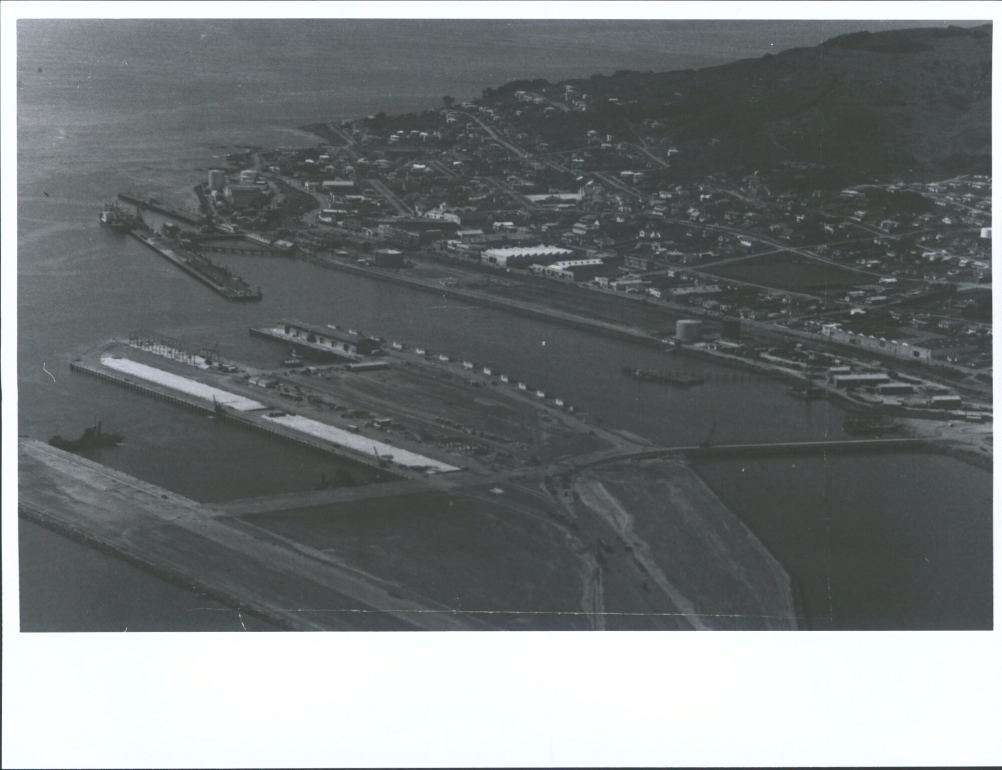 New Island Harbour under construction