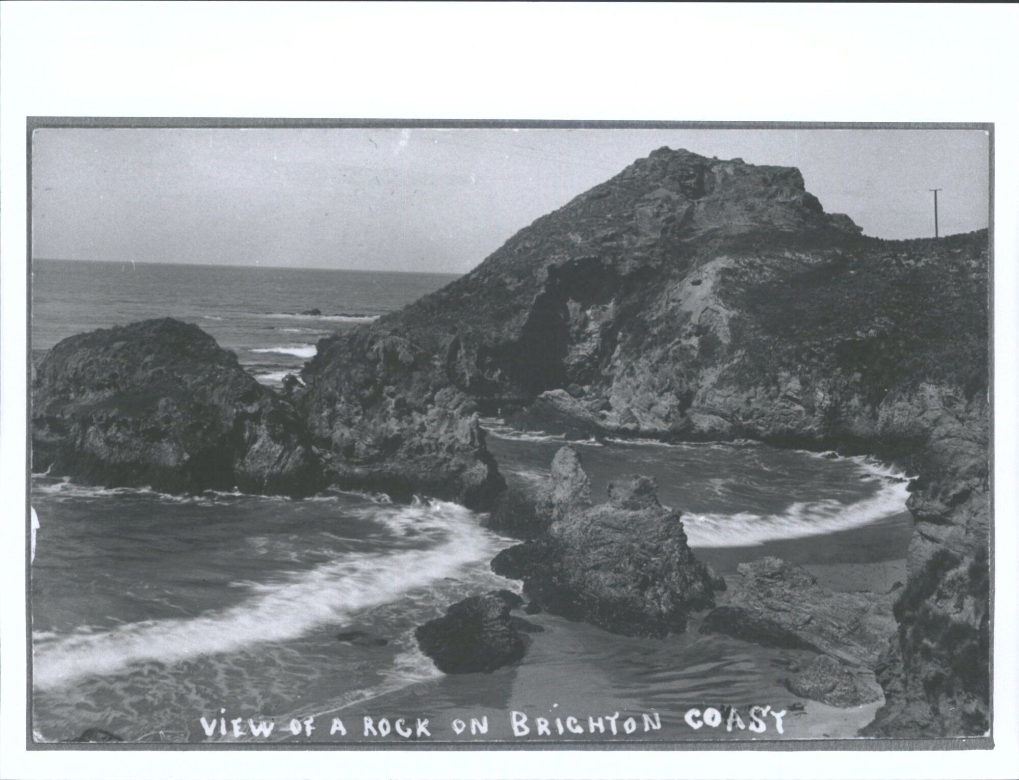 "View of a rock on Brighton Coast"