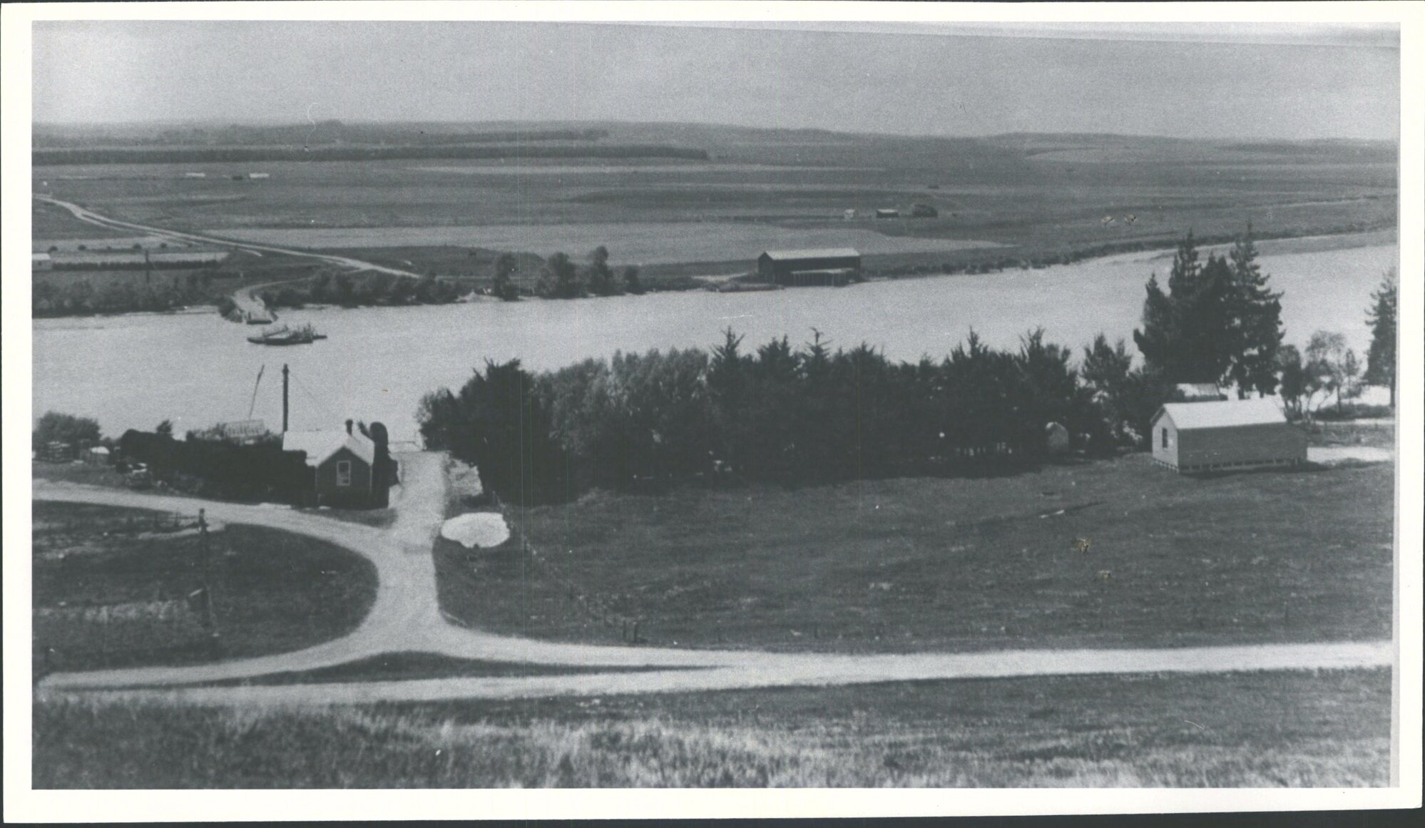 near Greenfield side of the river.