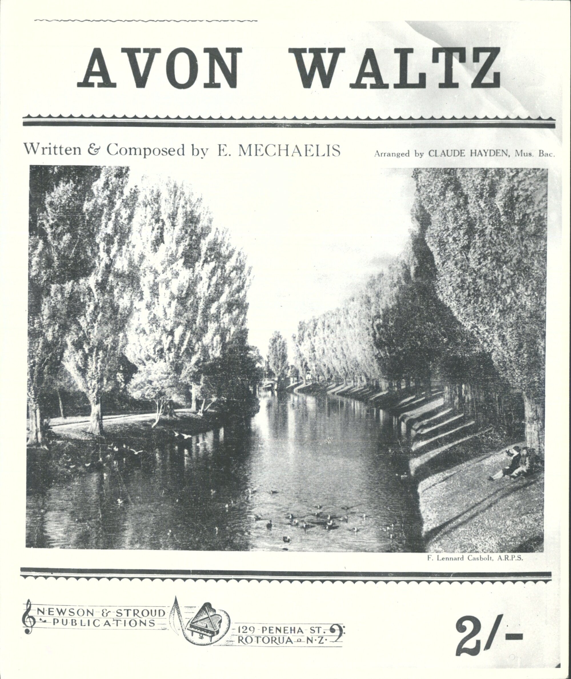 Cover of sheet music held in Hocken Music Collection