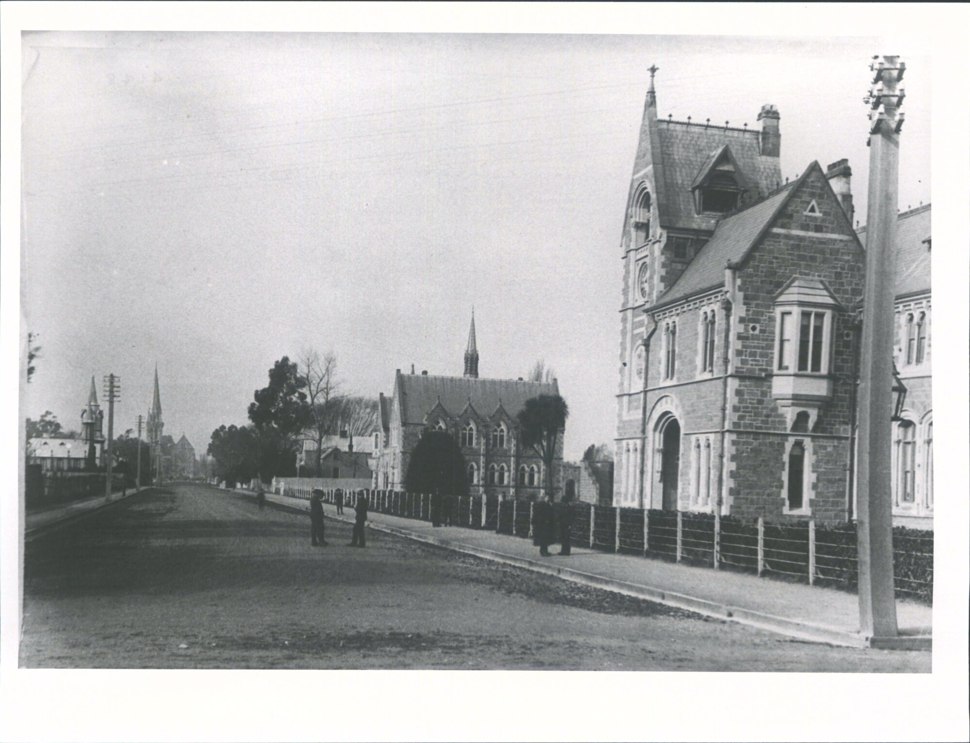 "German" church on left C. Boys High Sch. in middle right.