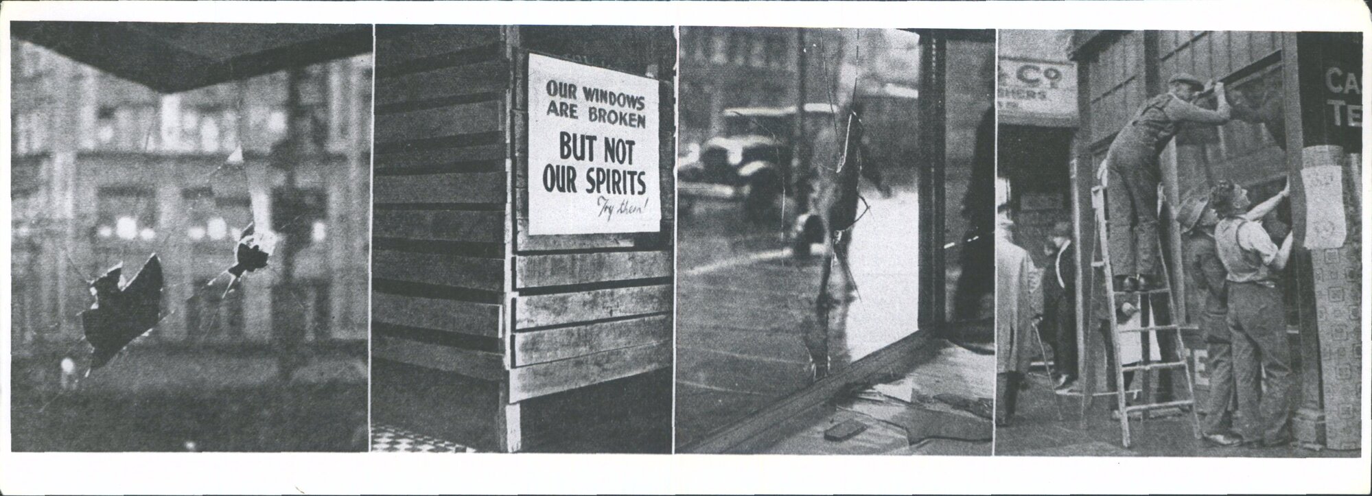 in the track of the destructors