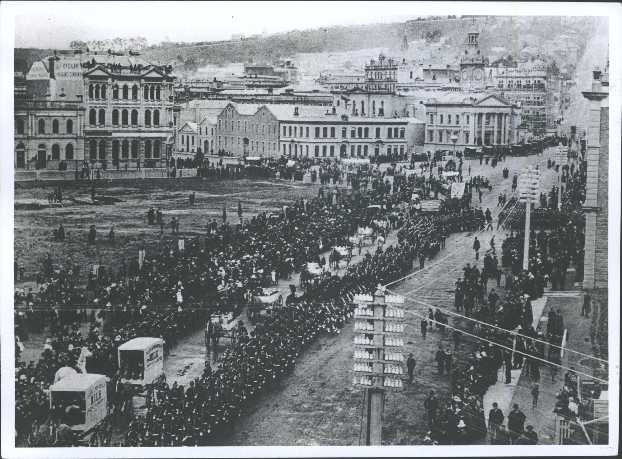 Procession passing down lower high Street