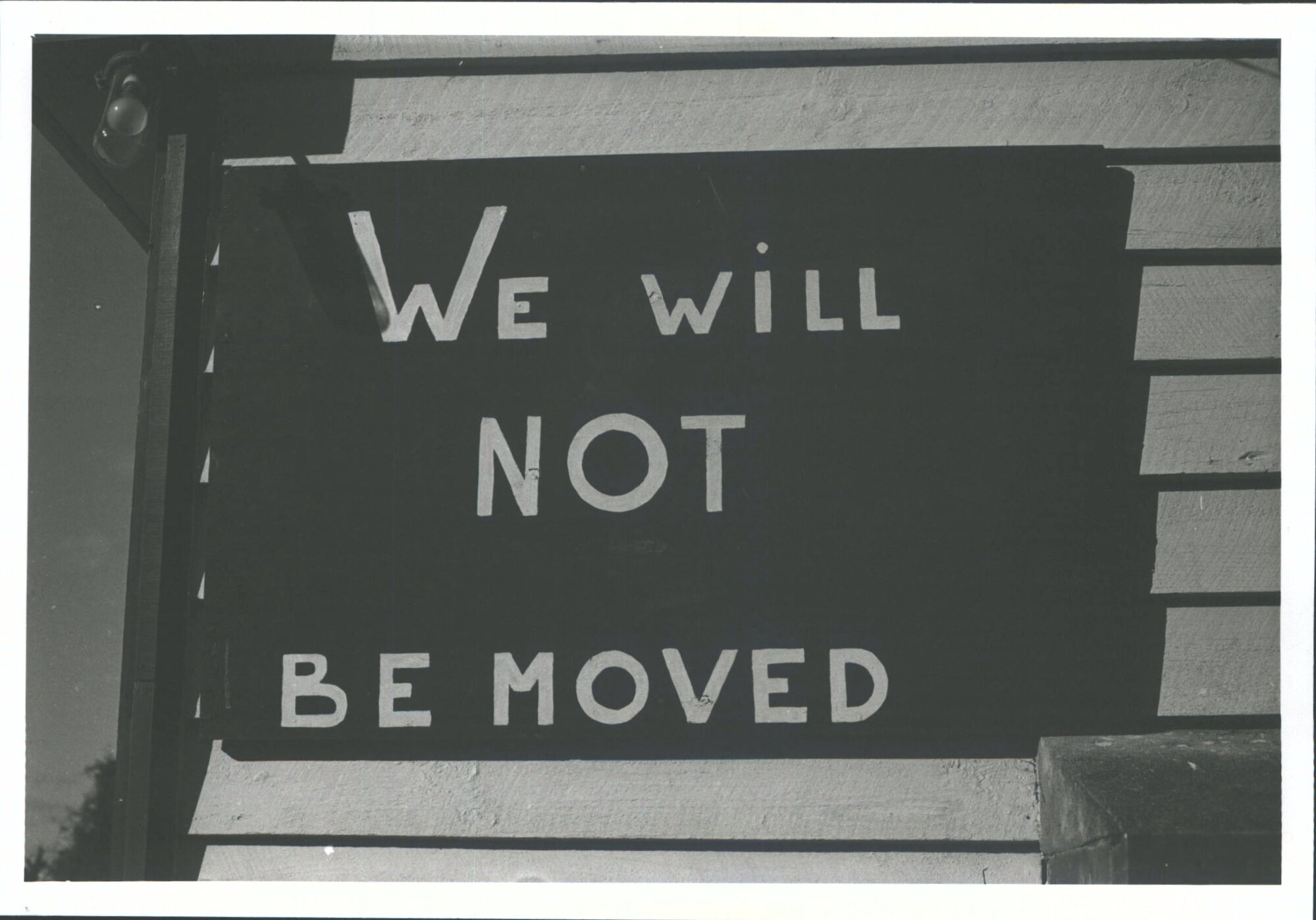 We will not be moved notice