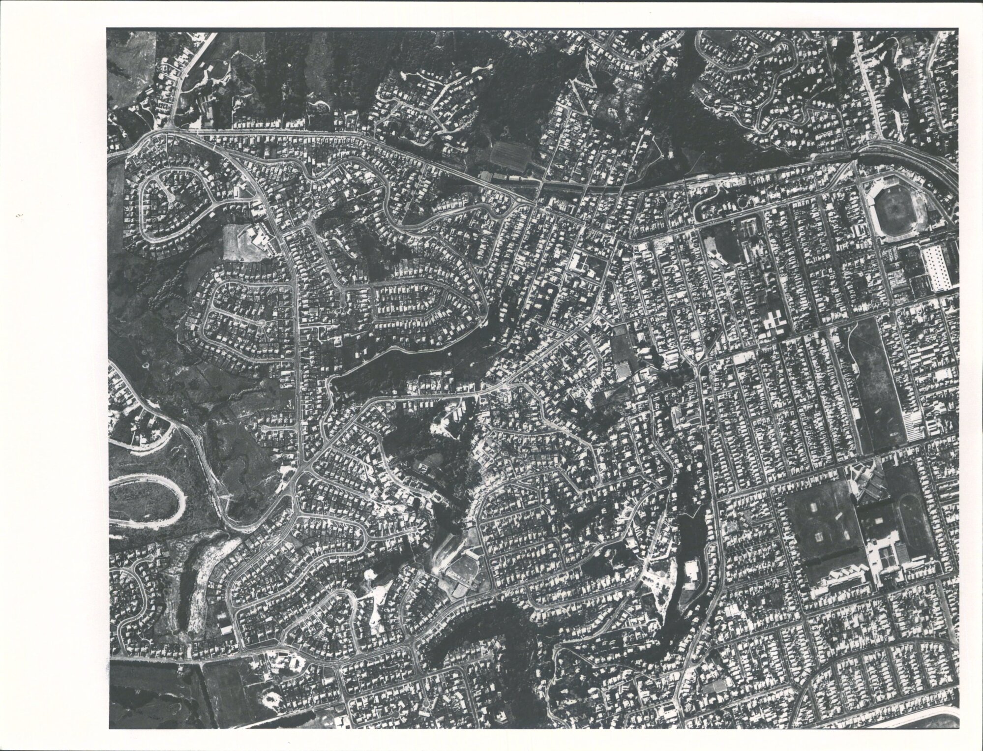 Dunedin aerial view, Caversham