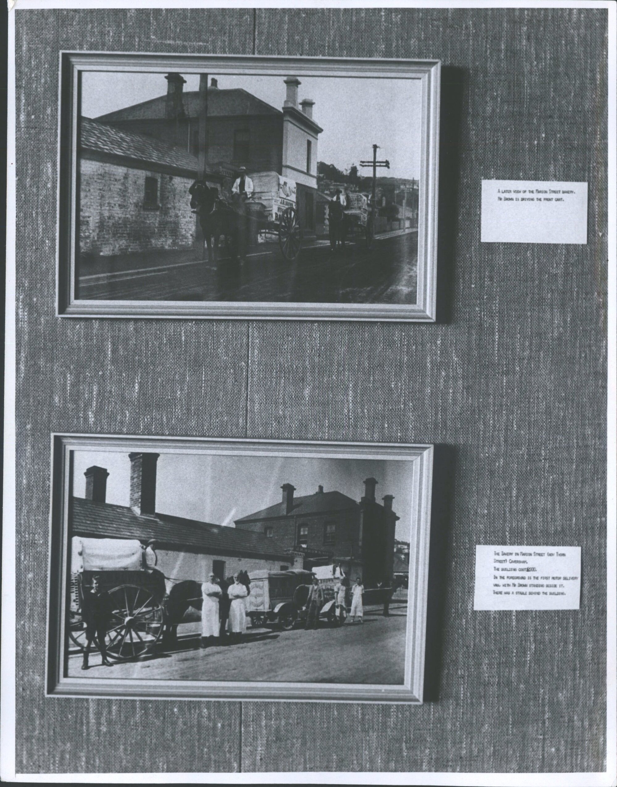 Hocken exhibition of photographs of Brown's Bakery, Marion Street