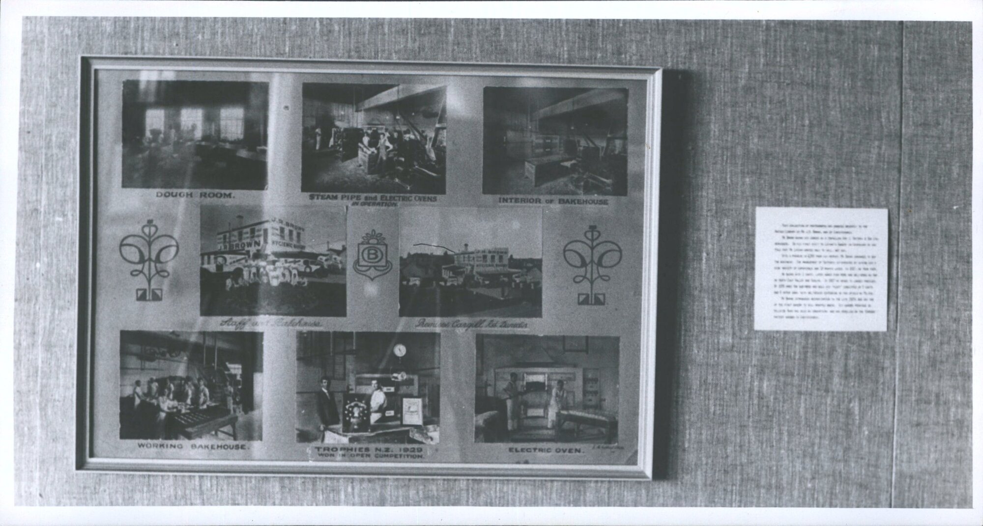 Hocken exhibition of photographs of Brown's Bakery, Marion Street
