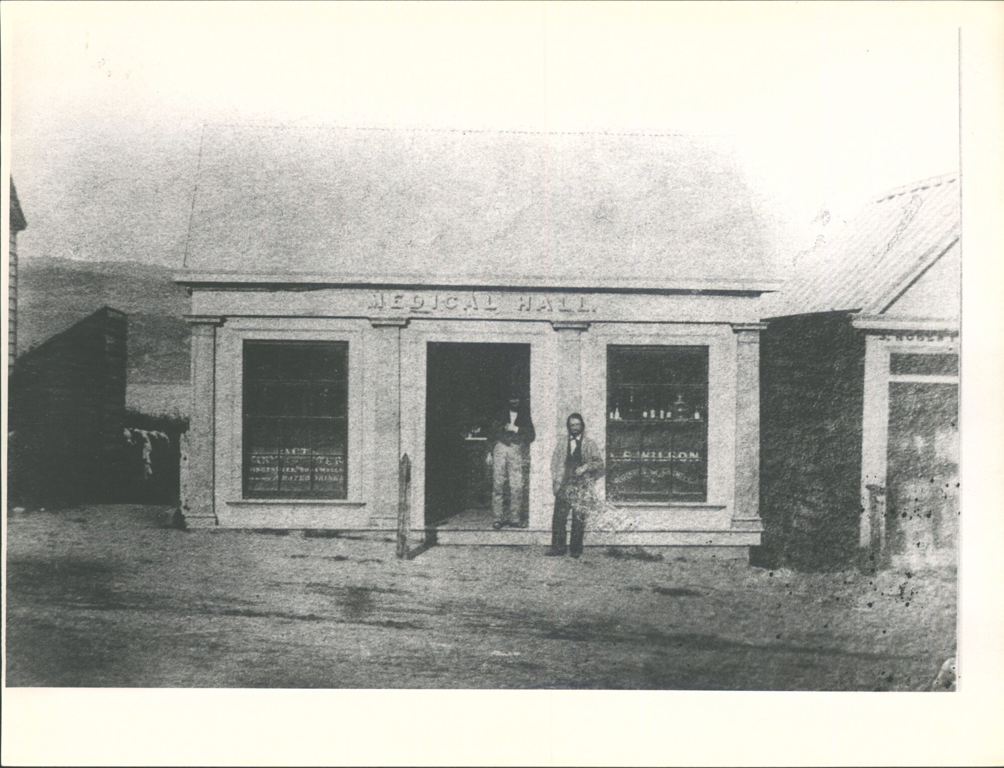 A. S. Wilson in Doorway &amp; Arthur Beverly (clockman)