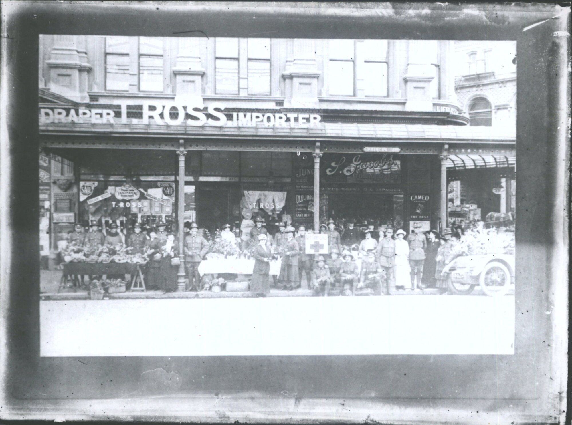 Street sale for Red Cross funds c 1917