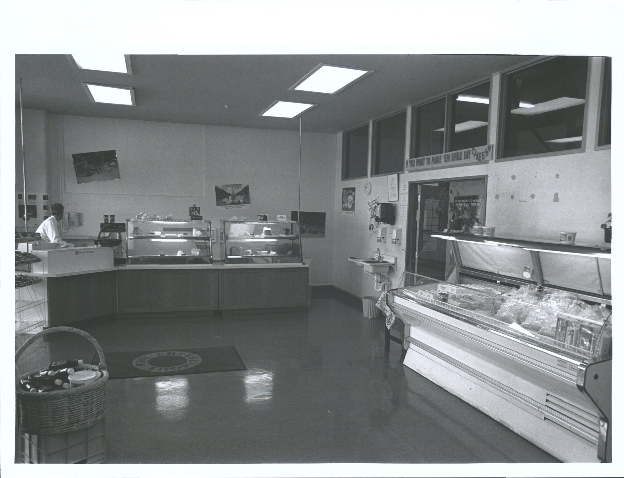 The Cheese shop interior, Pam Trainer at left (the same as F-6)