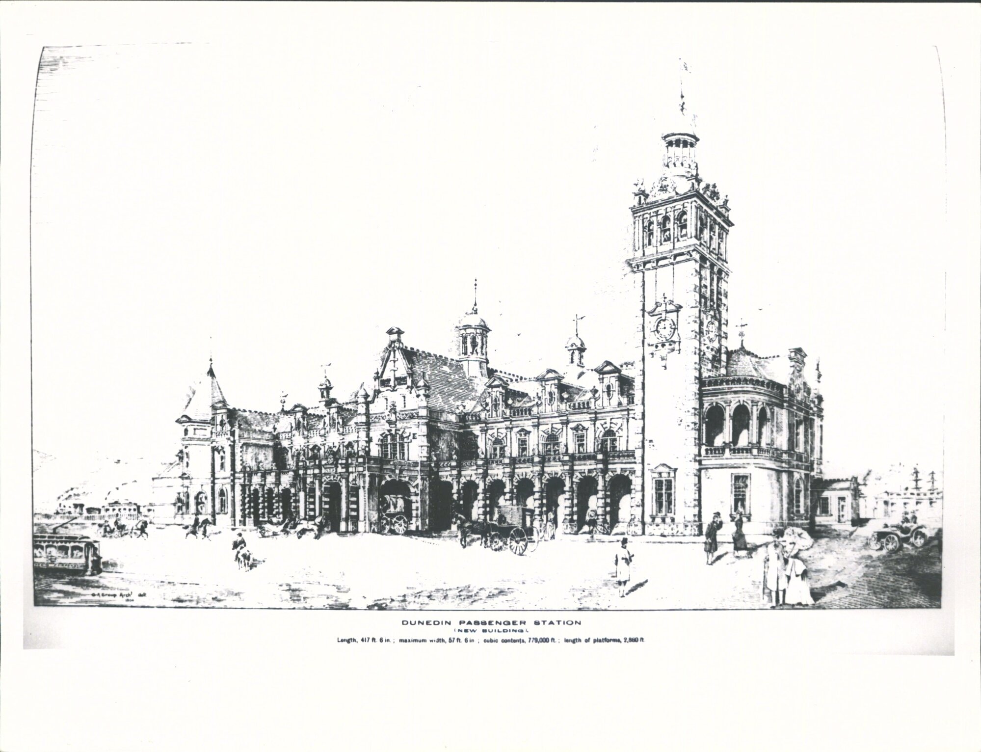 Architects sketch, G.A. Troup, 1904