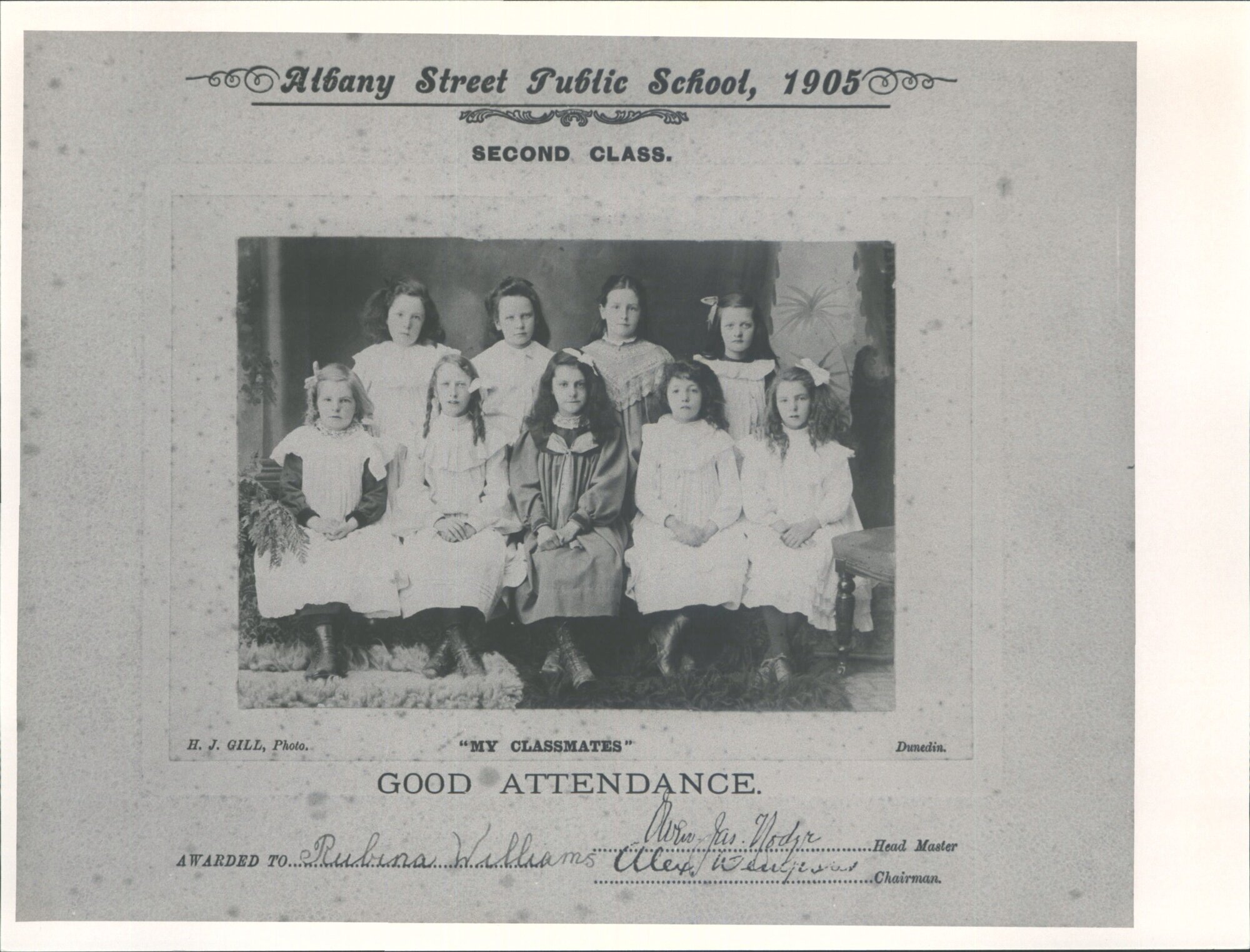 Dunedin, Albany Street Public School, second class