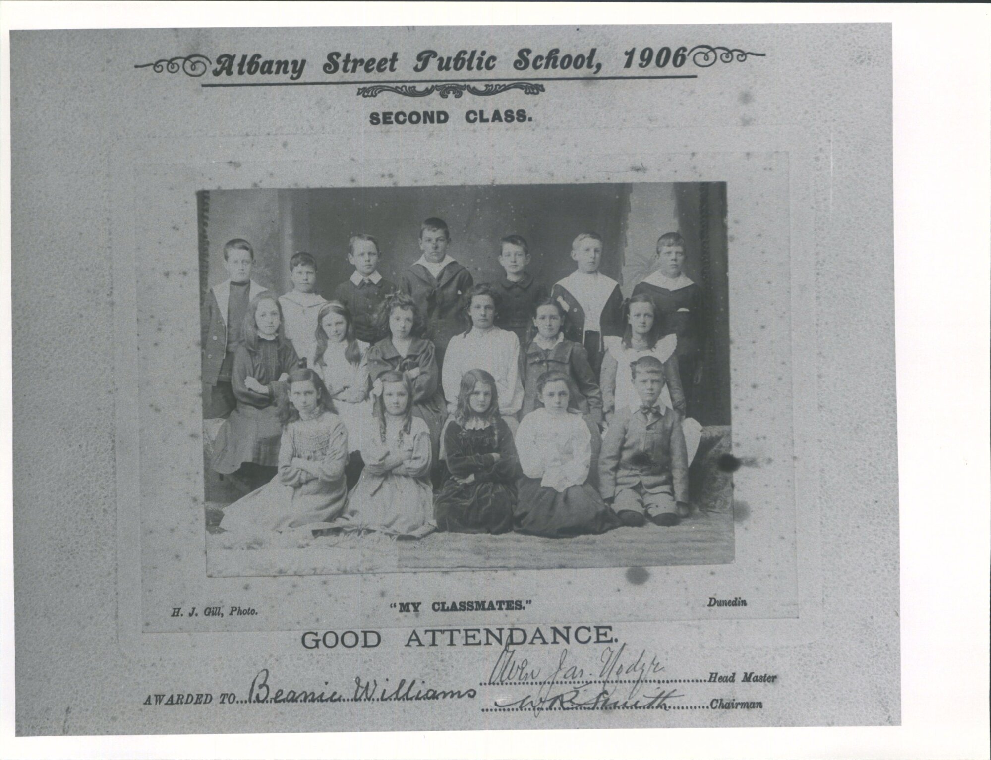 Dunedin, Albany Street Public School, second class