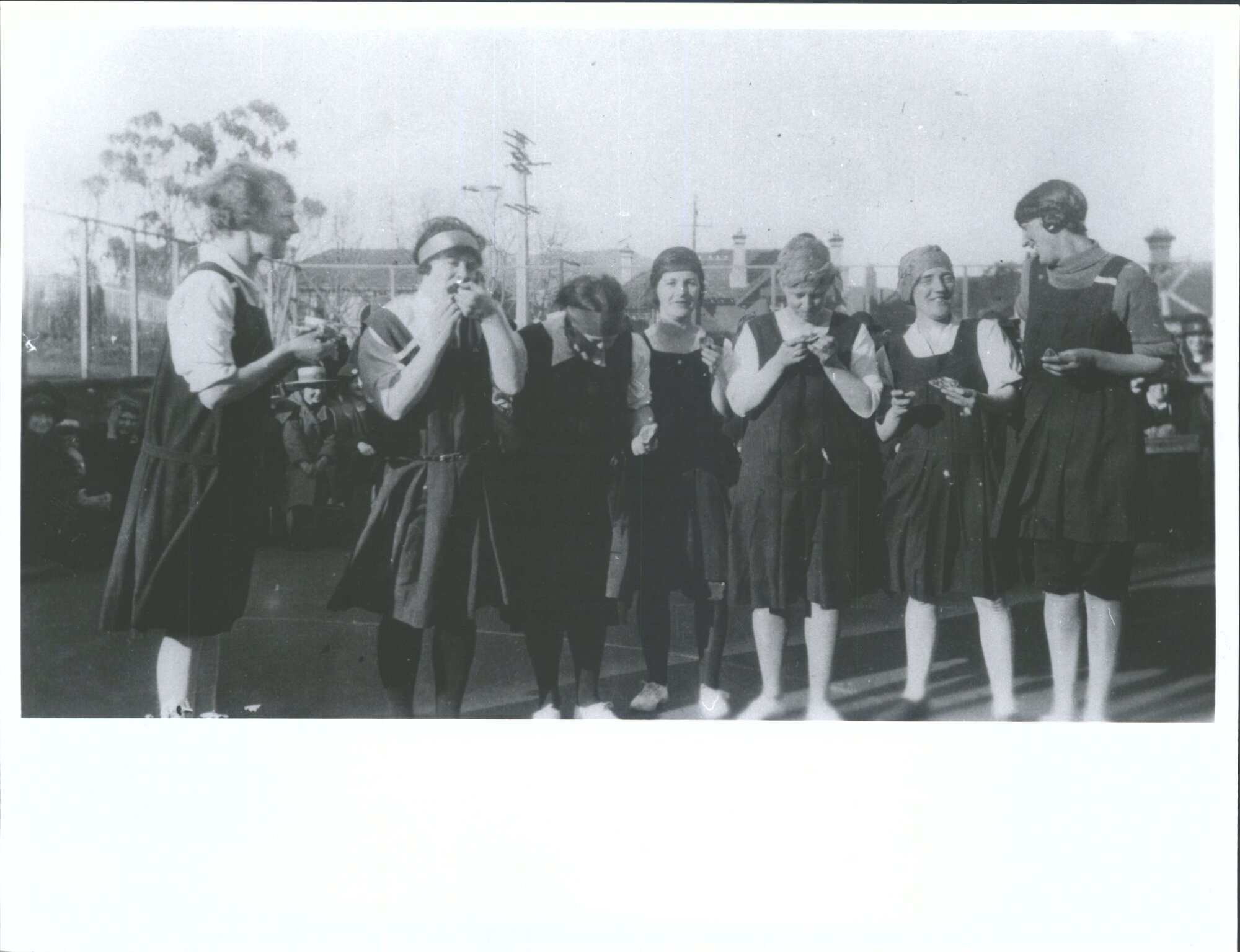 Staff Netball Team - Eating Oranges at half-time