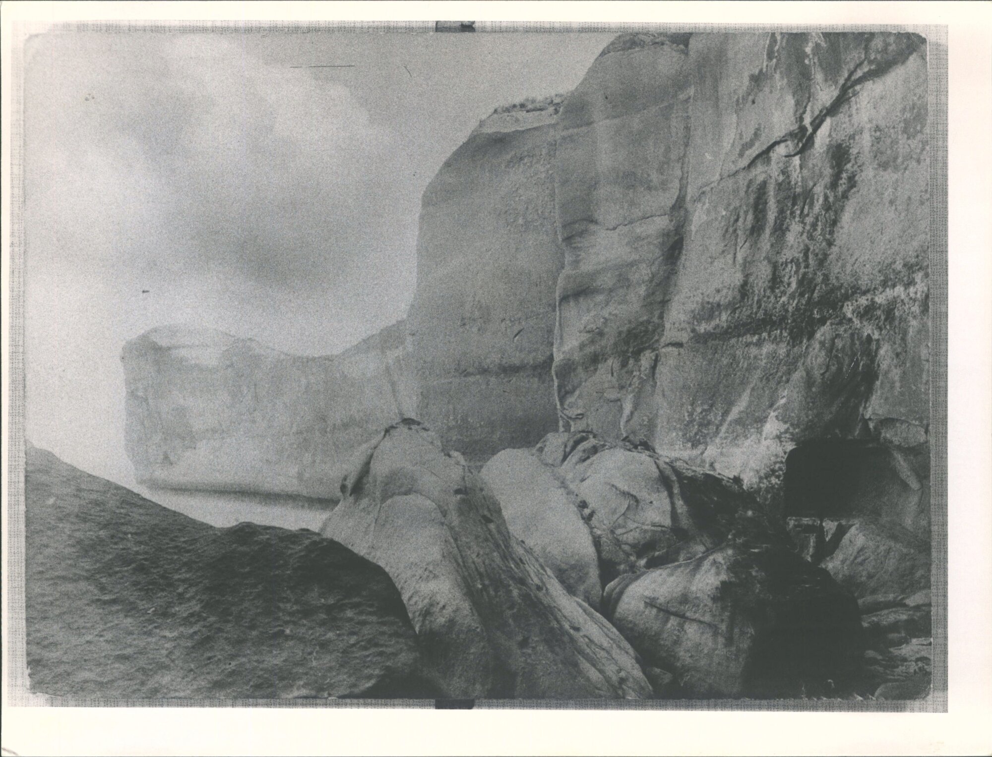 Dunedin, St Clair, Tunnel Beach, 'Cliffs at Green Island near Dunedin'