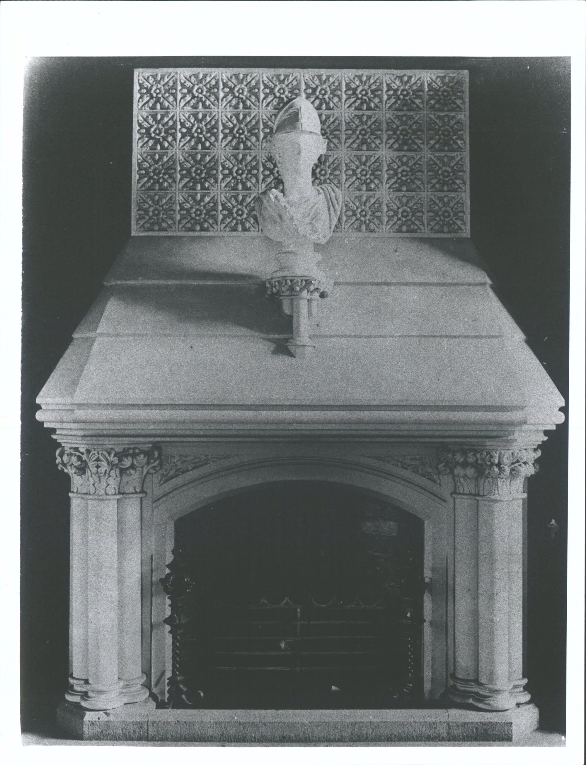 Chimney piece in library / Fireplace in Library"