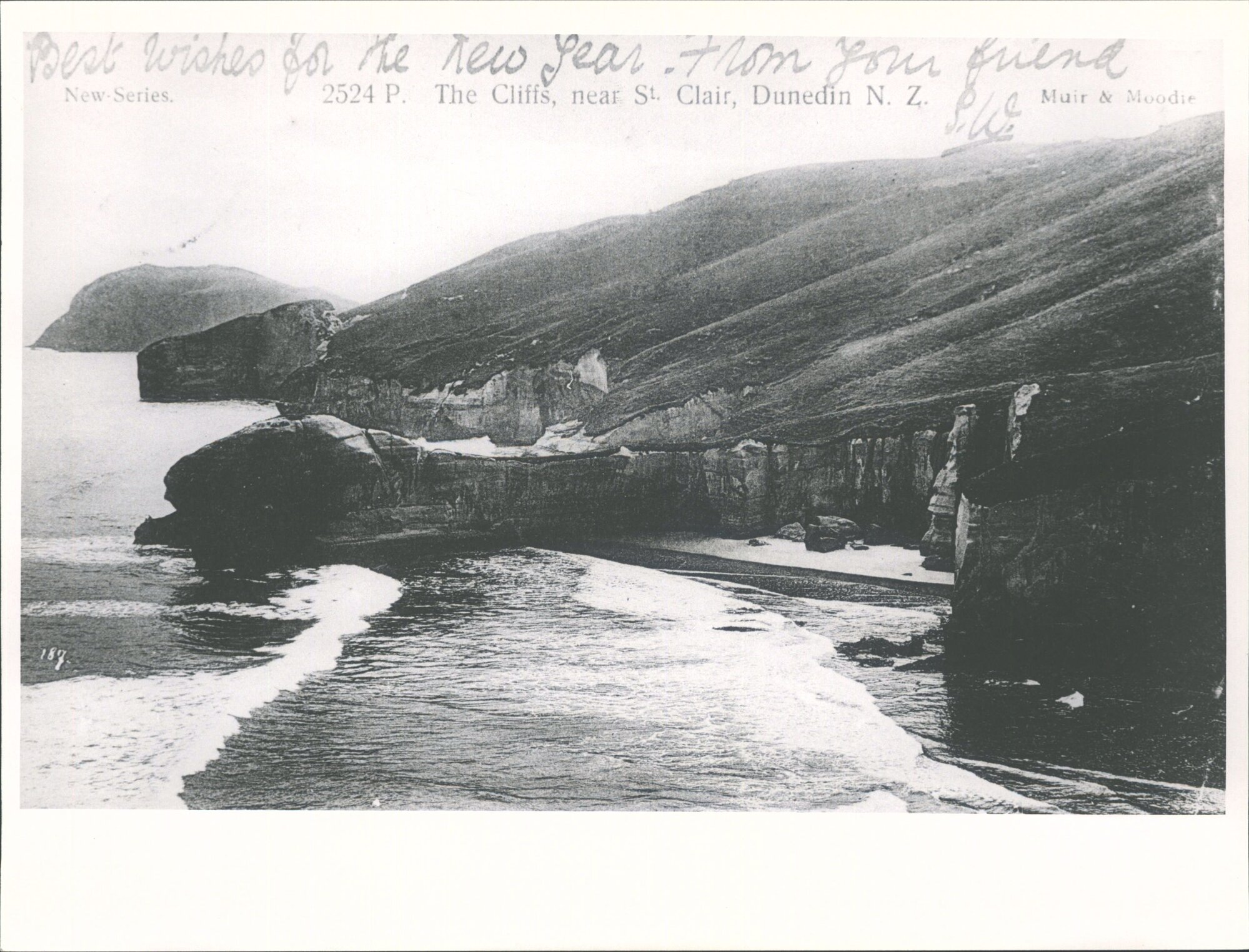 Dunedin, St Clair, Coastal Scenes c.1911