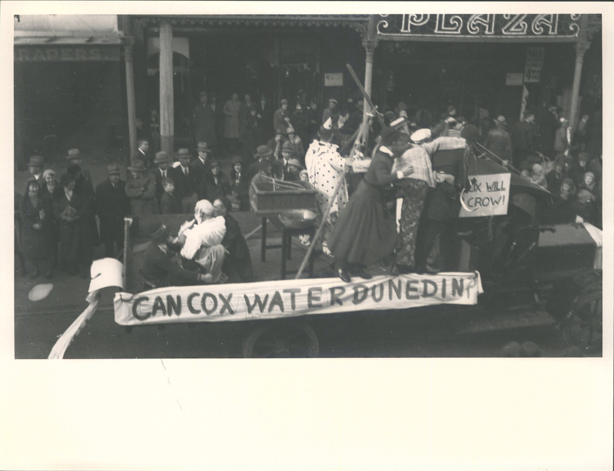 Procession 1933.  Can Coy Water Dunedin