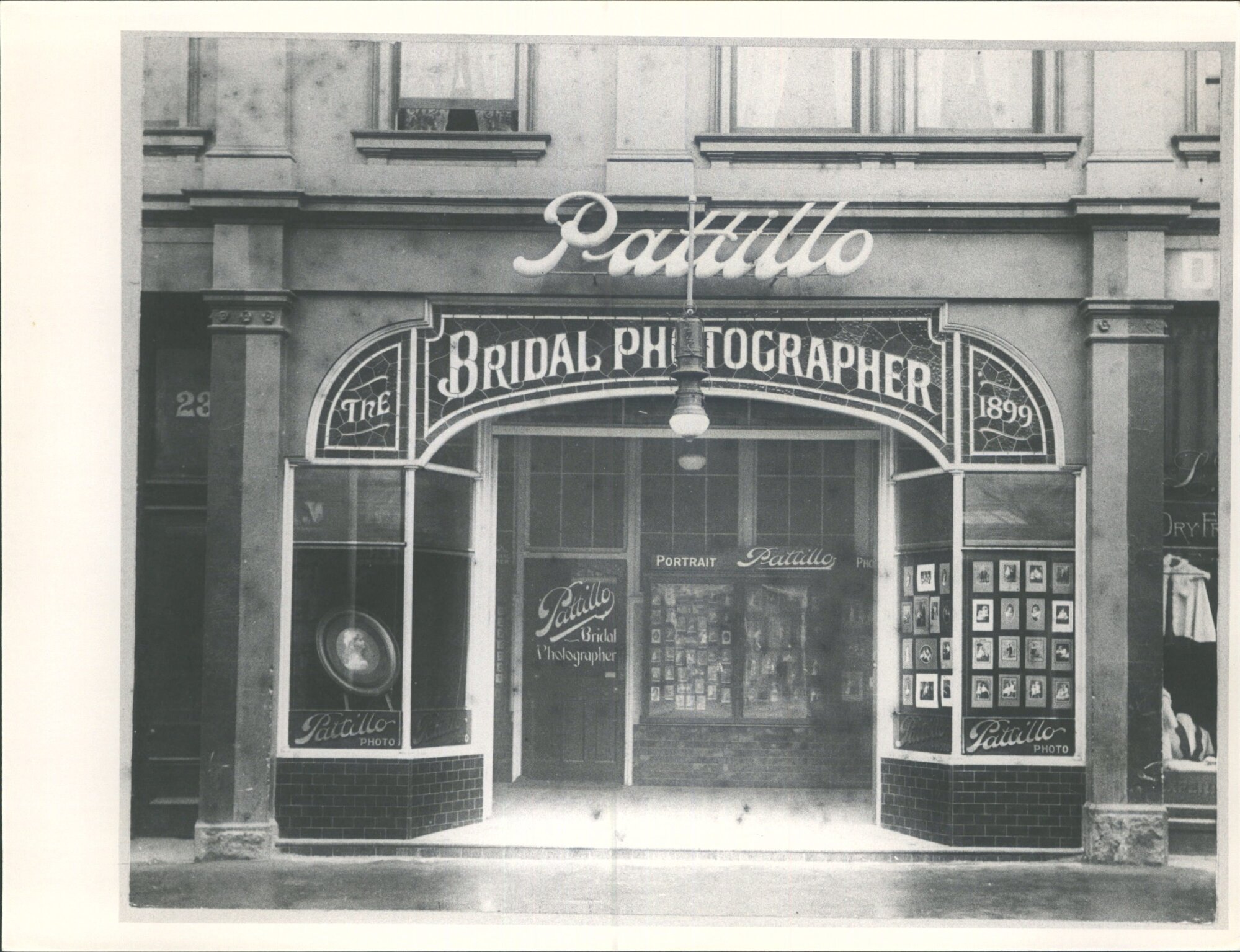 George St no. 232, premises of Cecil Pattillo, 1st bridal photographer in N.Z.