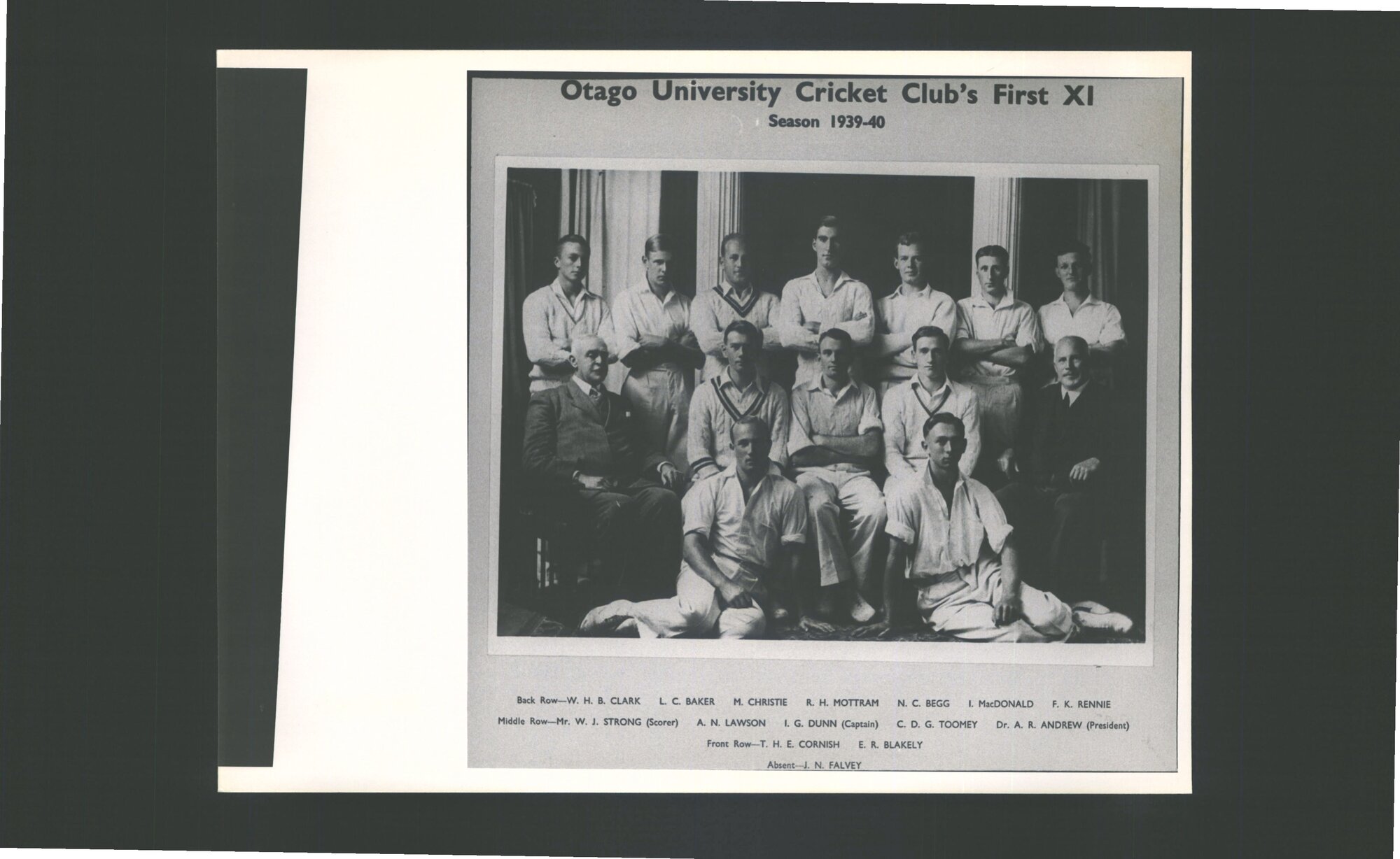 First XI, 1939-40