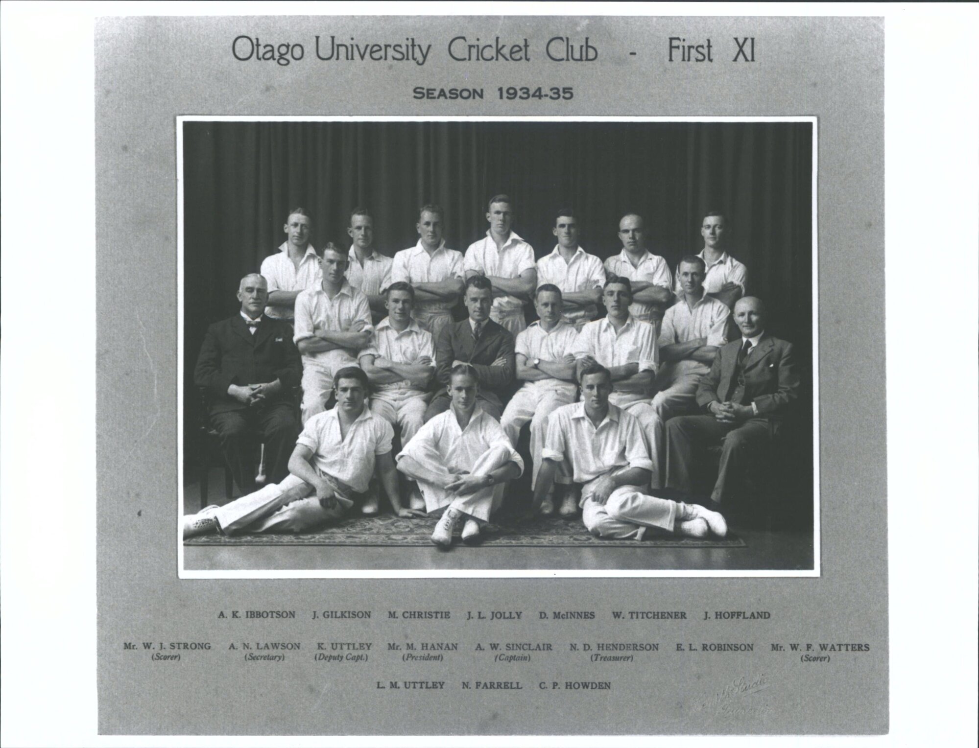 First XI, season 1934-35