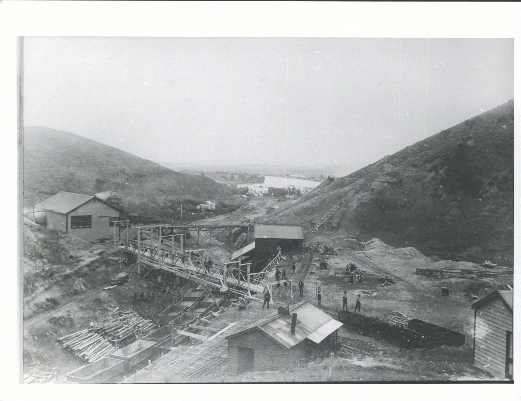 View of works looking west