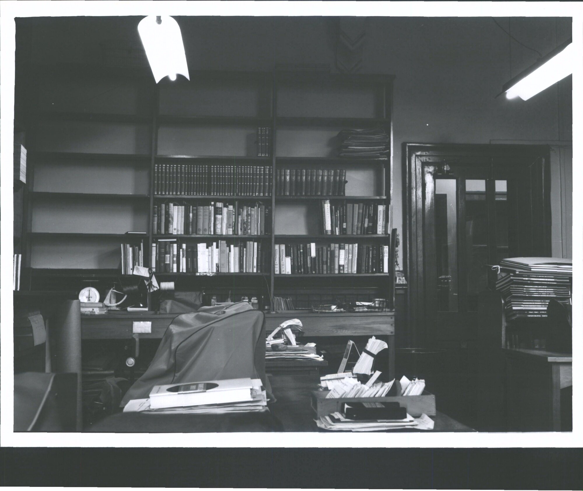 Acquisition's Dept. looking east towards corridor  by old circulation  desk, at head of main stairs (original registrars office?