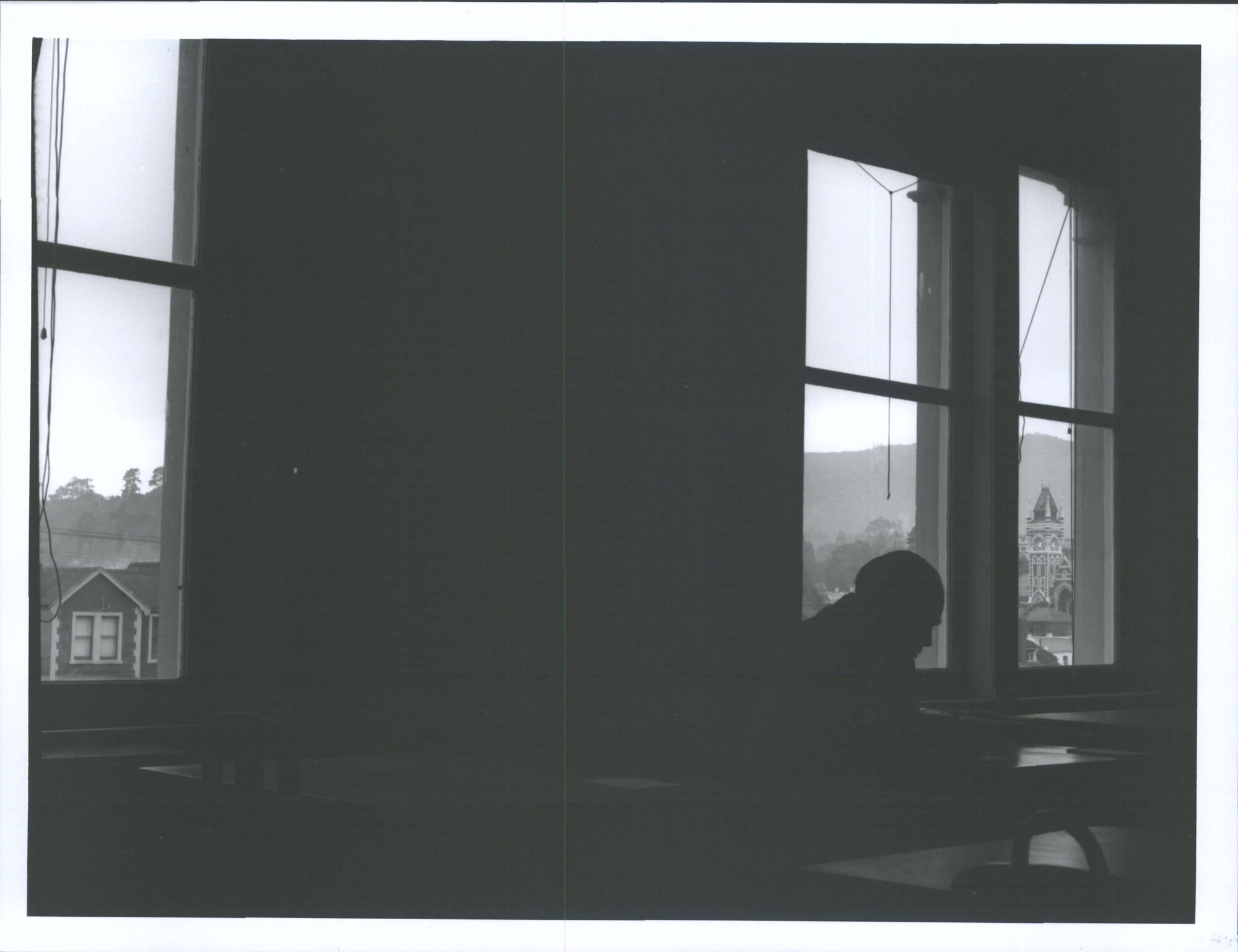 Reading room Looking through windows