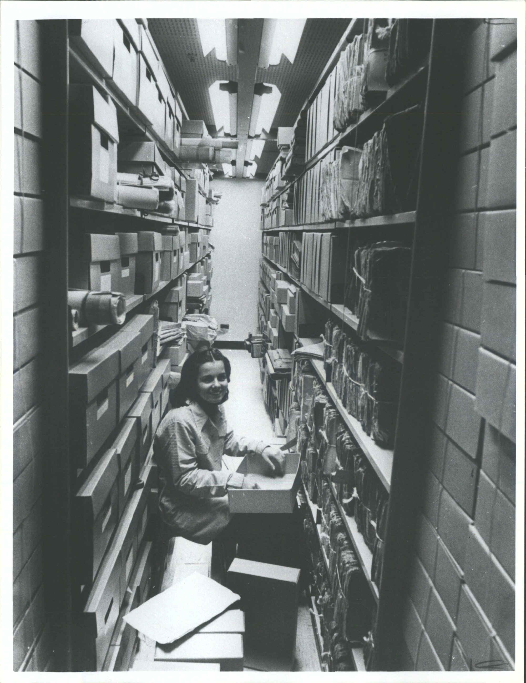 Melanie McLellan files records from The Railways Dept. 'Archives short of space' ODT 27/6/80