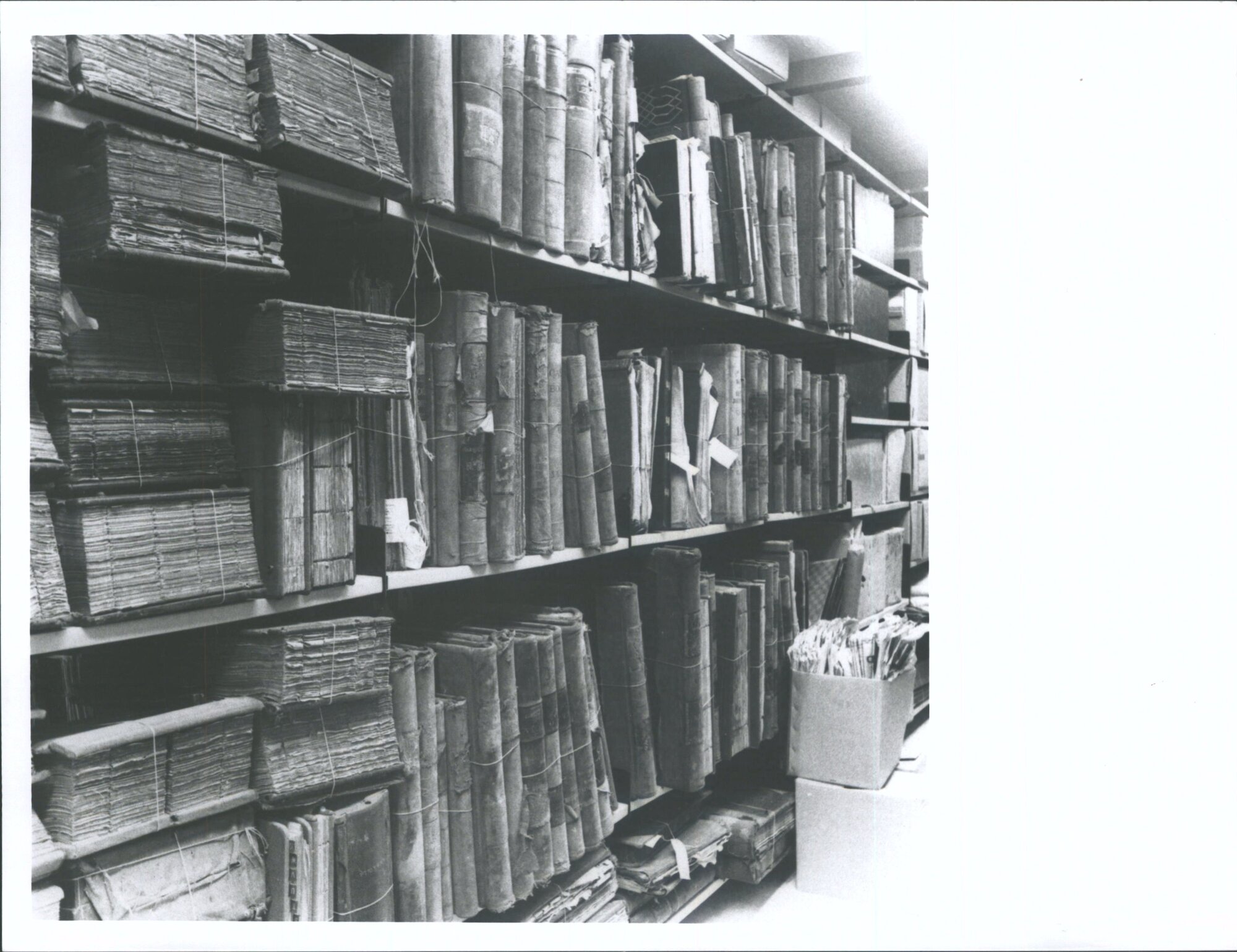 Hocken Archives stacks, 1980