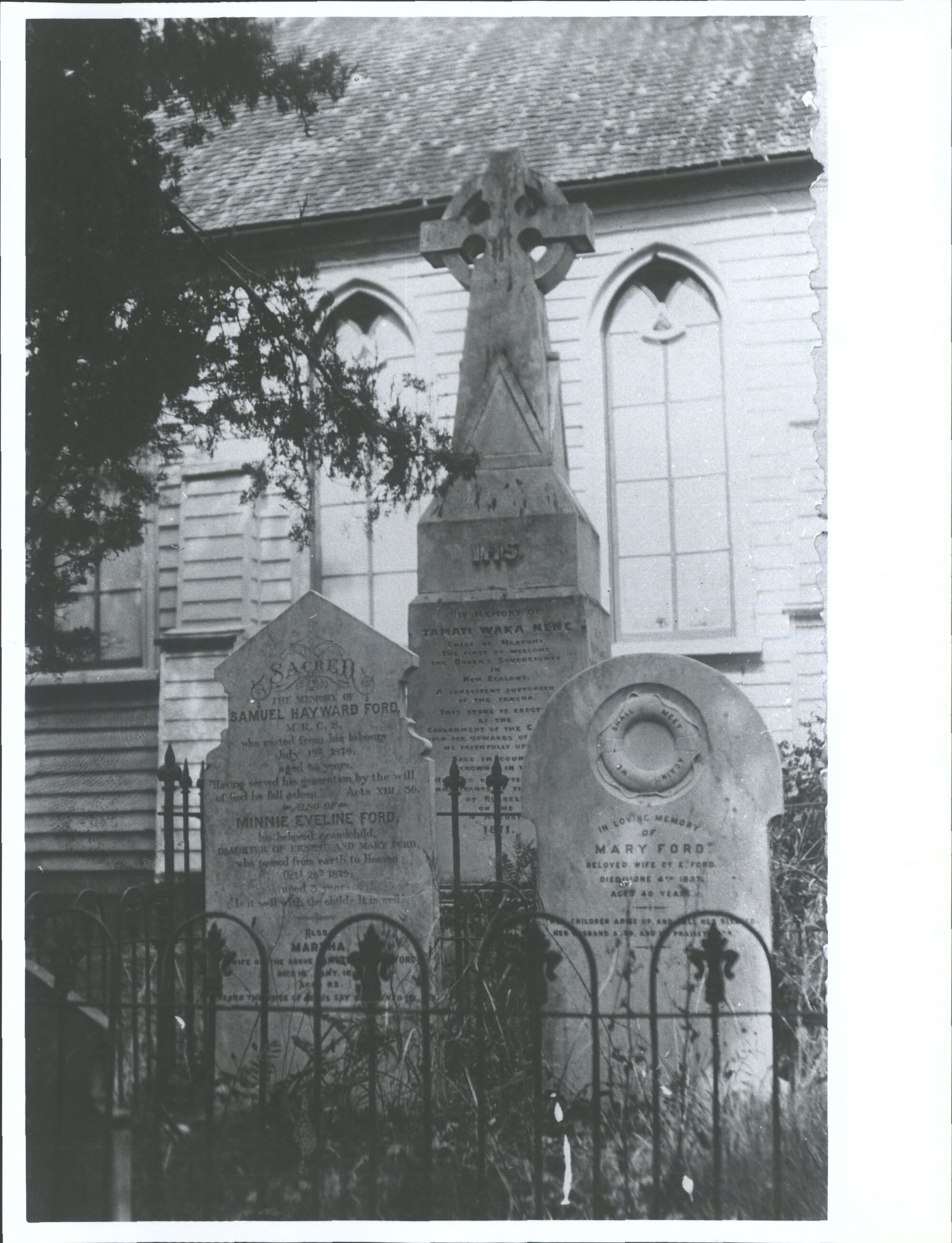 Gravestones Tamati Waka Nene Ford. S. H. &amp; etc