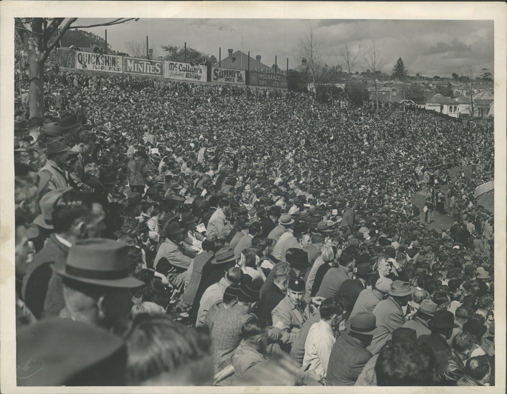 N Z Aust. Tour section of the crowd on the terrace at Eden Park