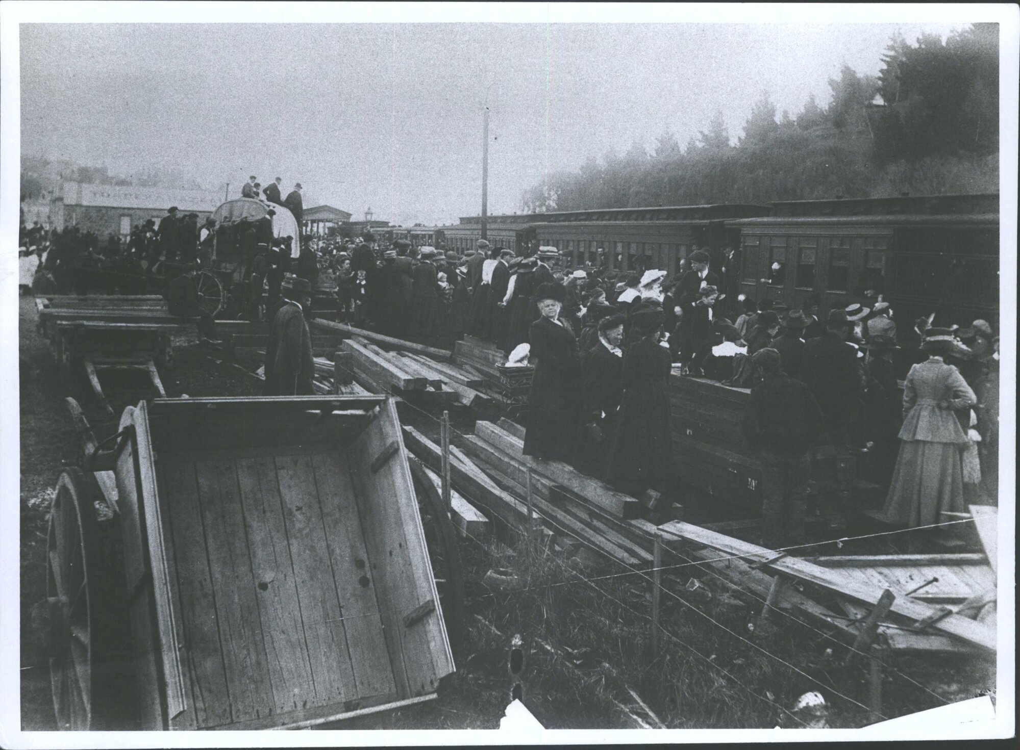 Crowd waiting at the Railway Station