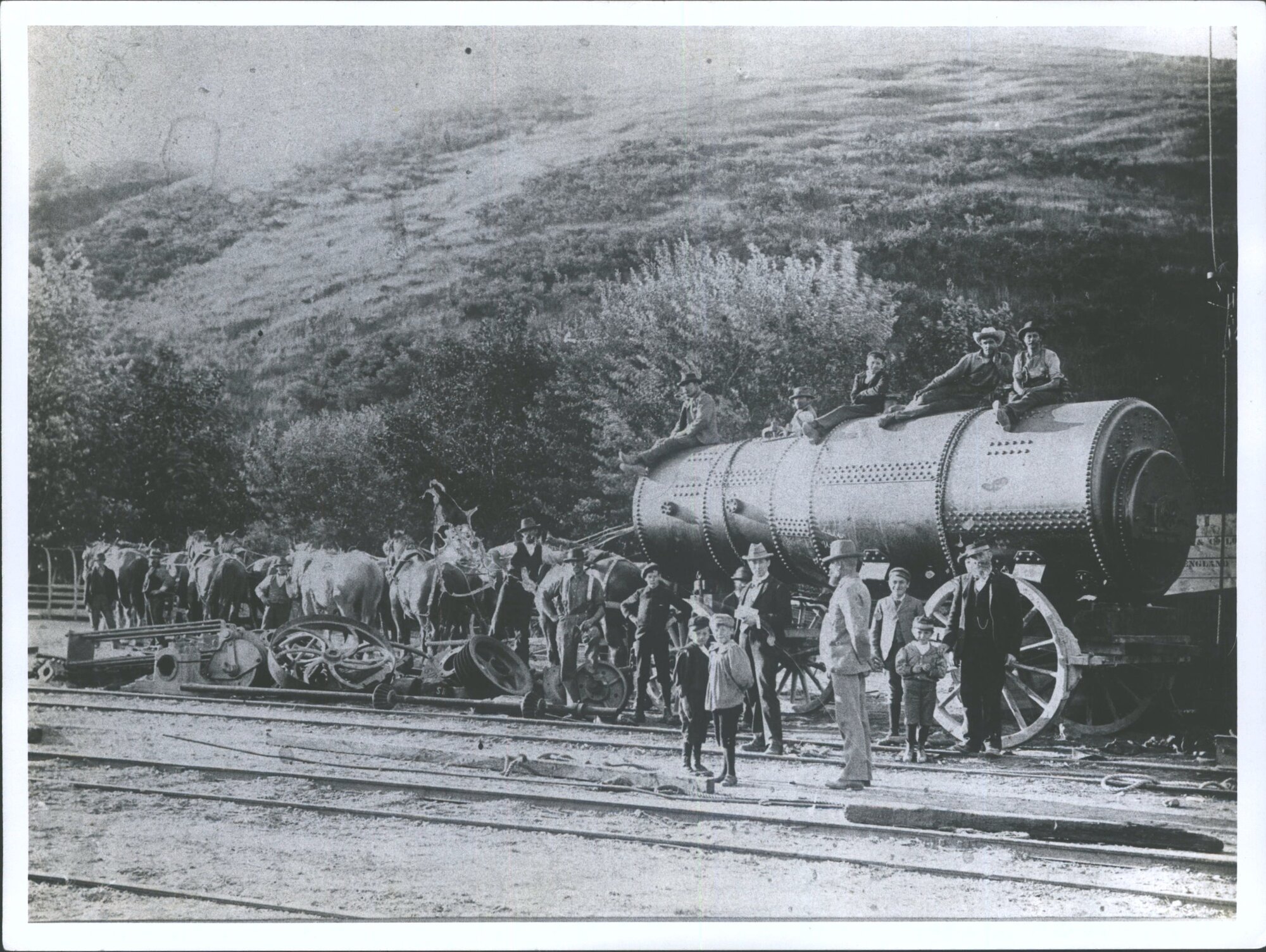Unloading Dredge  Anchored at the Lawrence Railhead